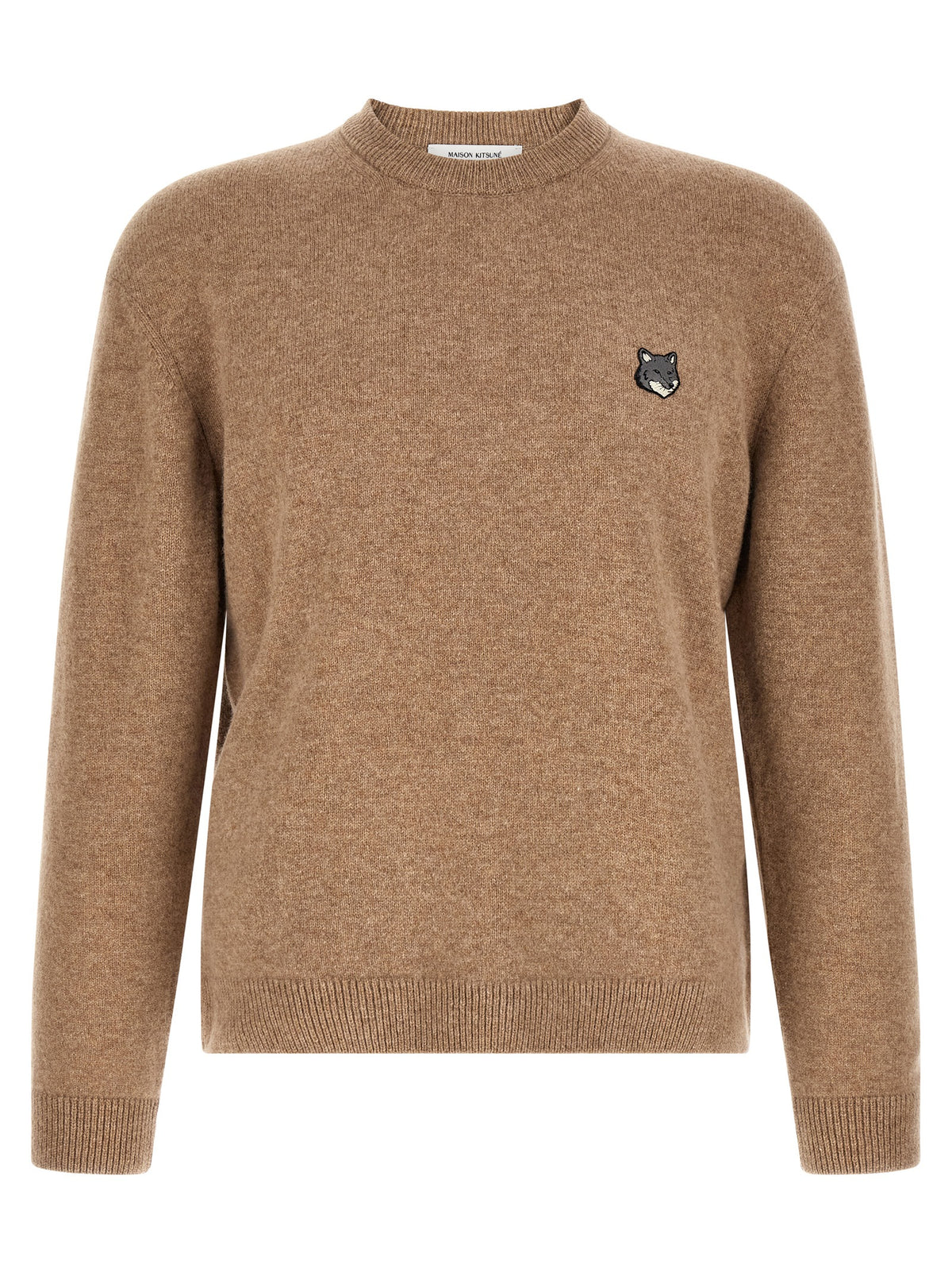 Maison Kitsuné Beige Strickjacke aus Wolle