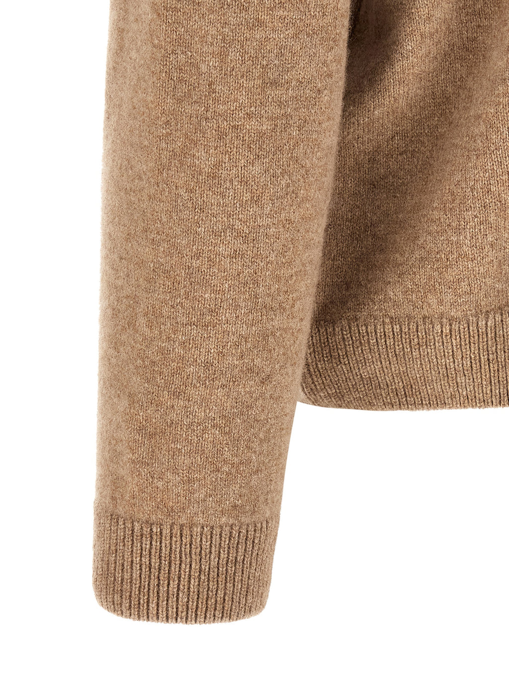 Maison Kitsuné Beige Strickjacke aus Wolle