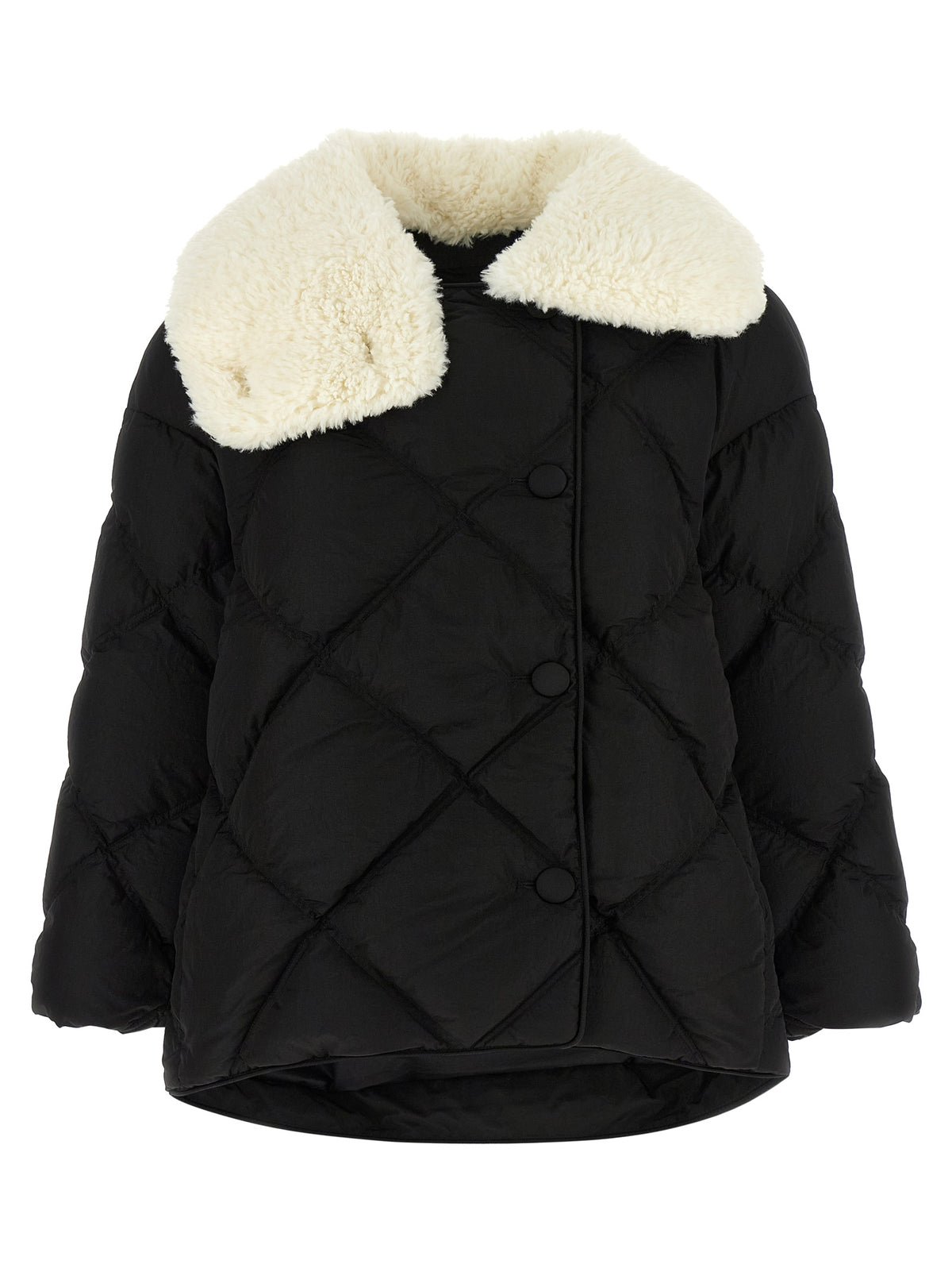 IENKI IENKI Doudoune longue en nylon noir