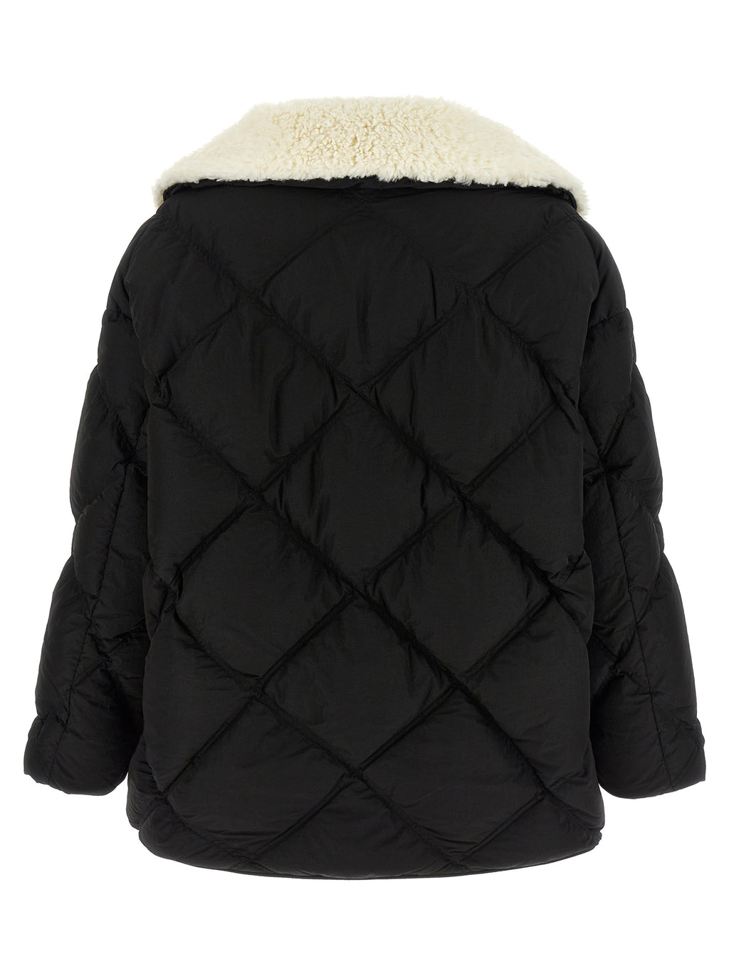 IENKI IENKI Schwarze Nylon-Daunenjacke in voller Länge