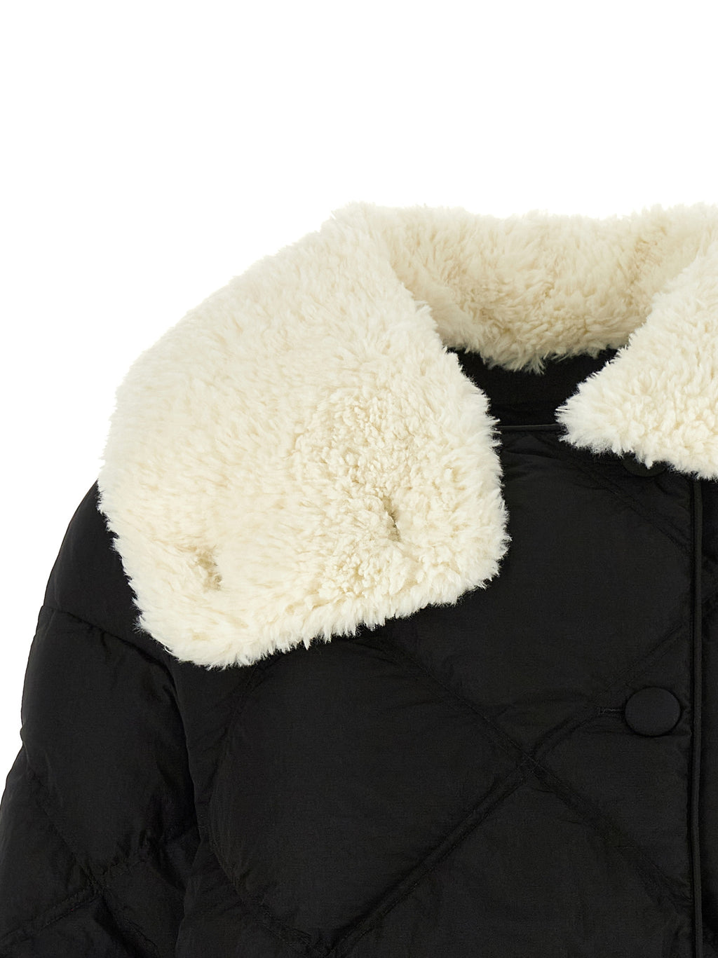 IENKI IENKI Schwarze Nylon-Daunenjacke in voller Länge
