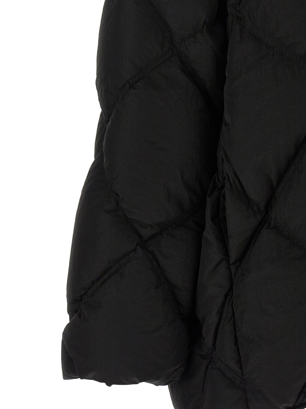 IENKI IENKI Schwarze Nylon-Daunenjacke in voller Länge