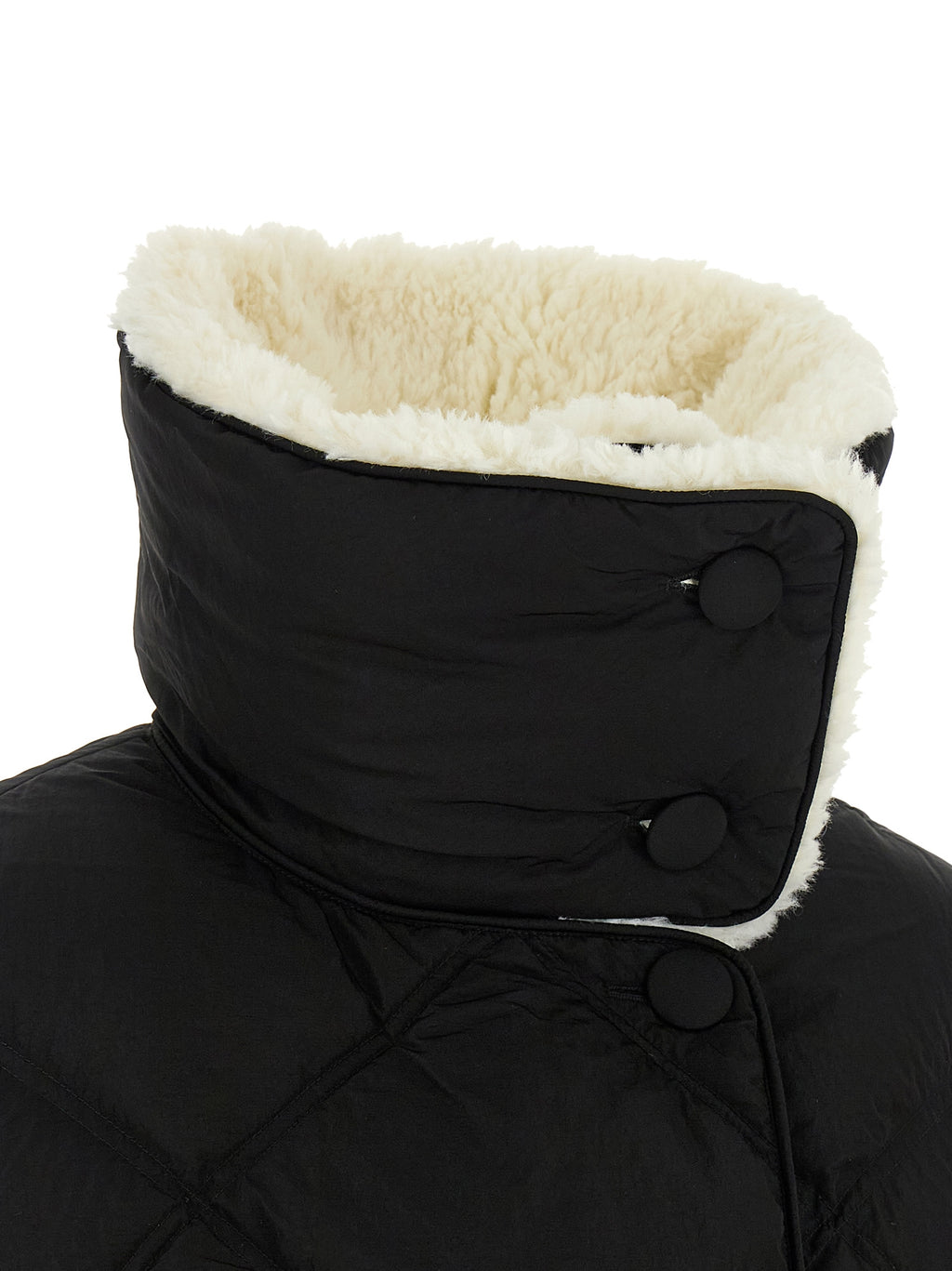 IENKI IENKI Schwarze Nylon-Daunenjacke in voller Länge