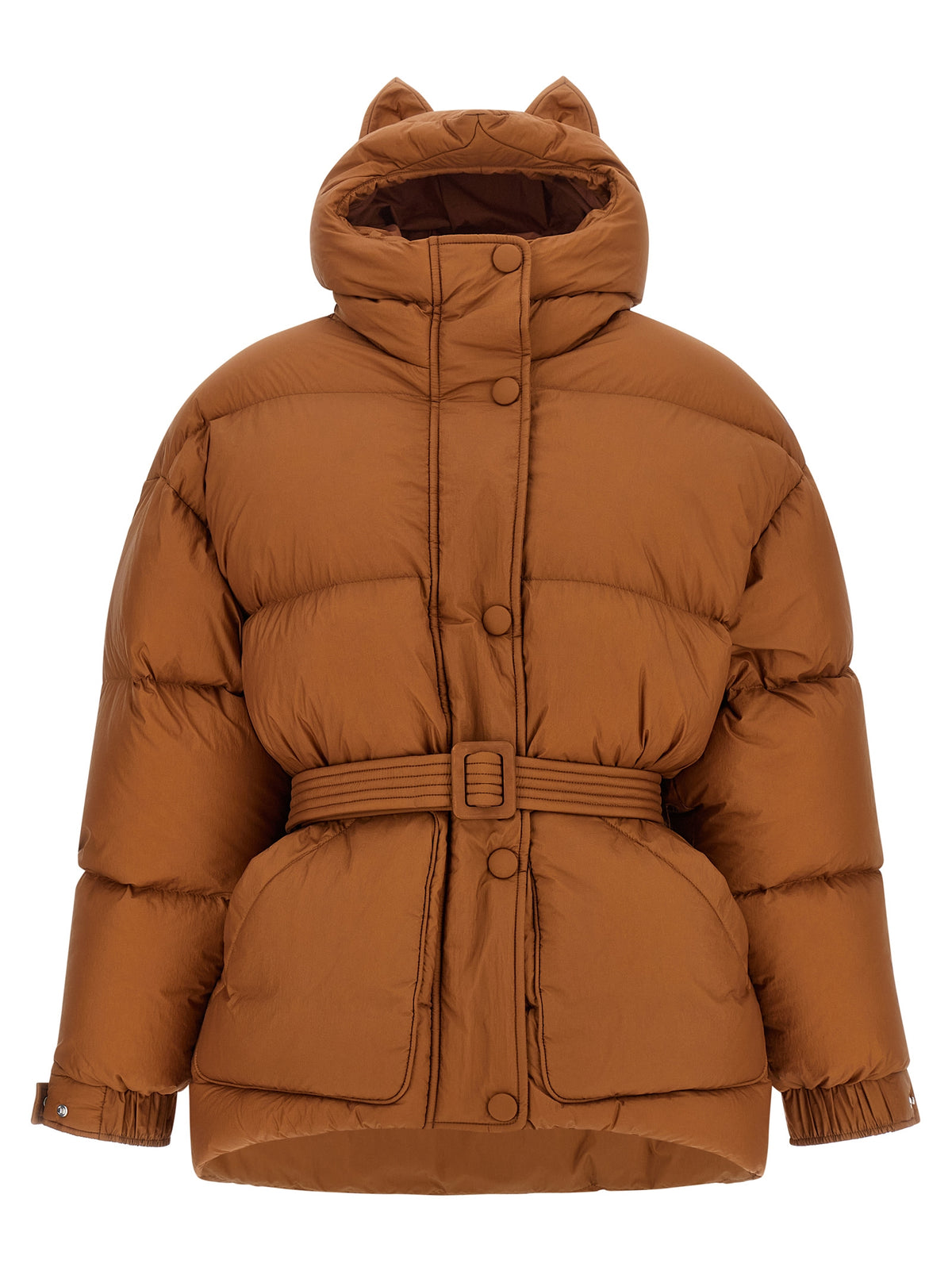 Manteau long en nylon marron IENKI IENKI