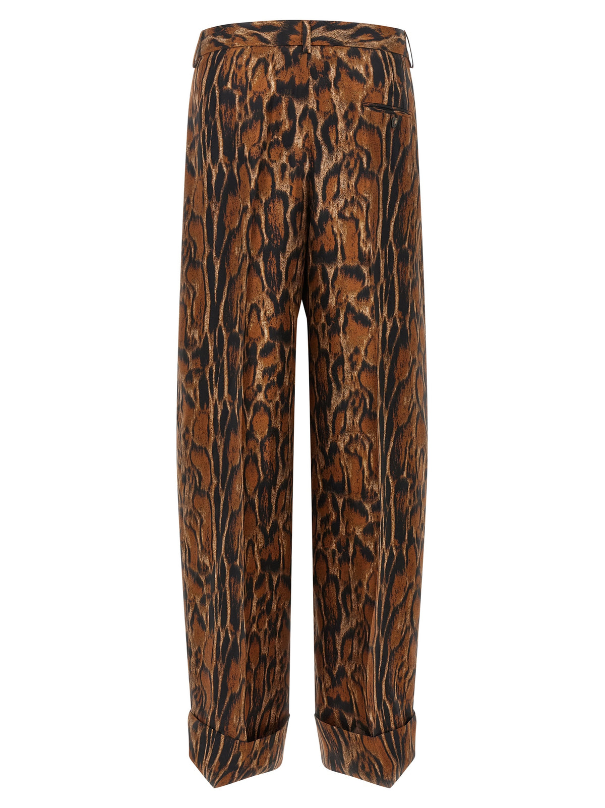 Alberto Biani Braune Seiden-Freizeithose