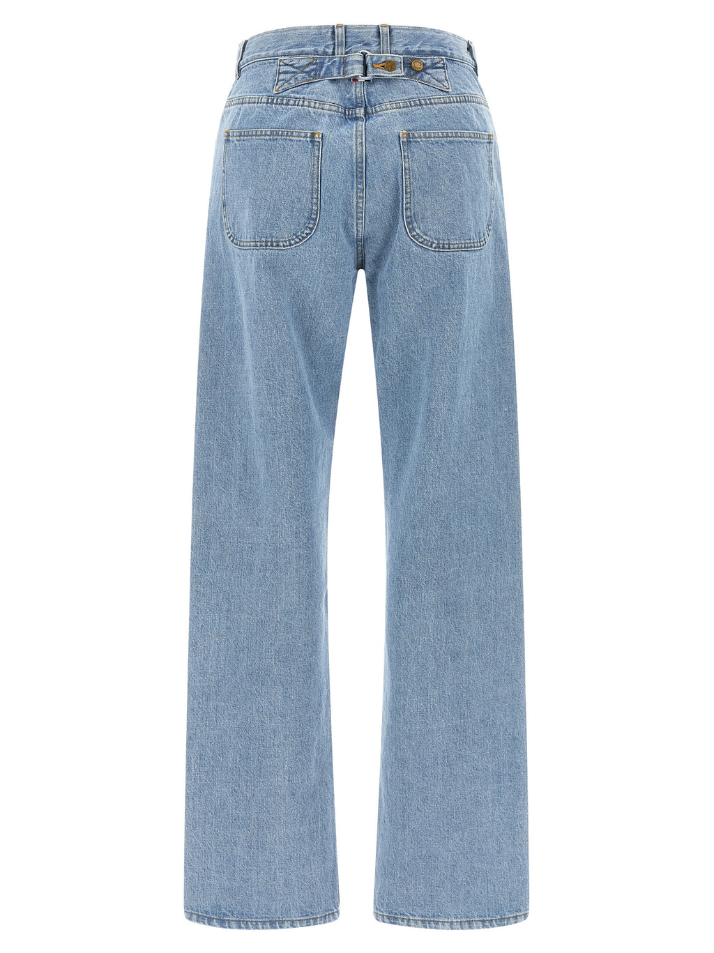 Thom Browne Blue Cotton Straight-Leg Jeans