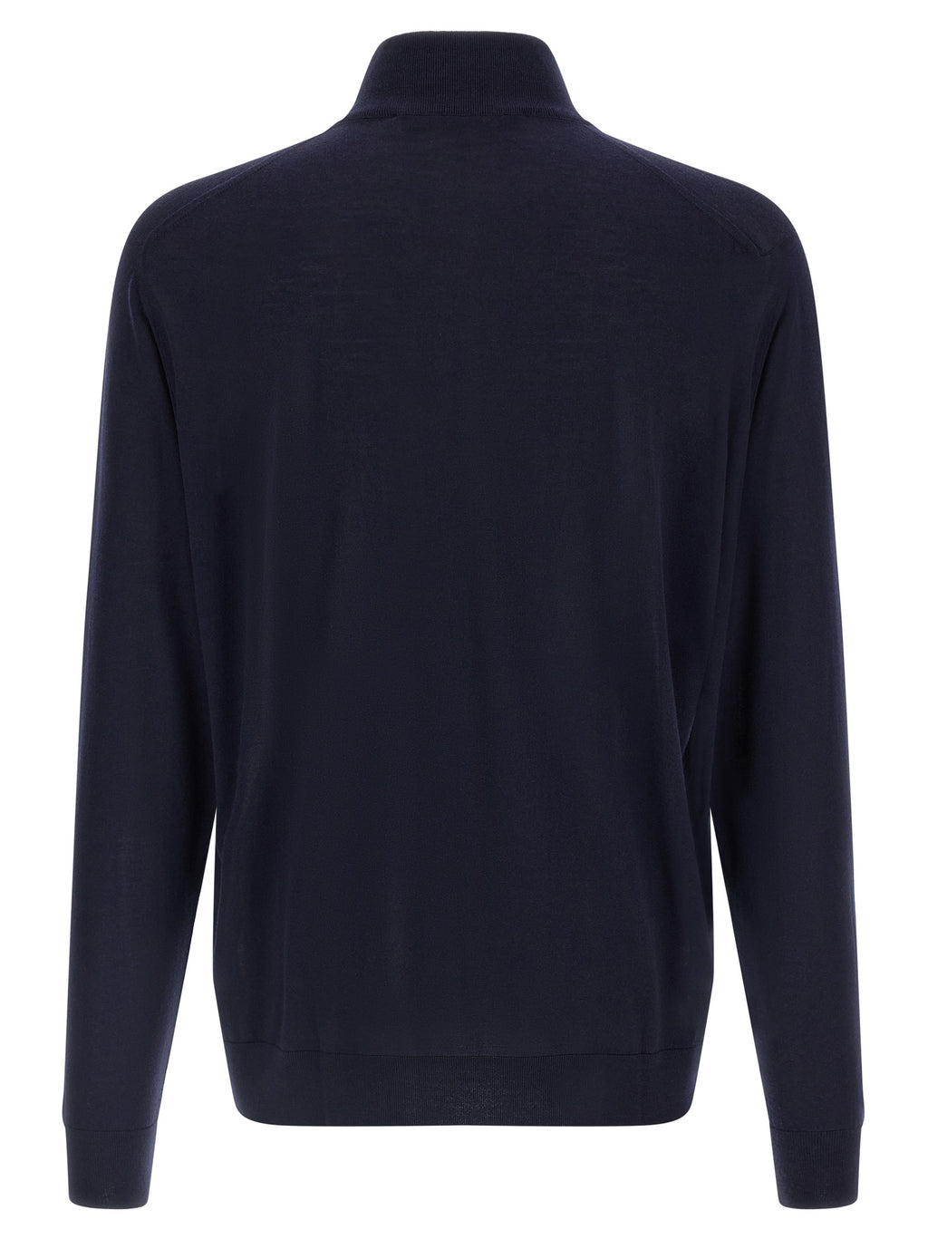 Kiton Blue Wool Cardigan