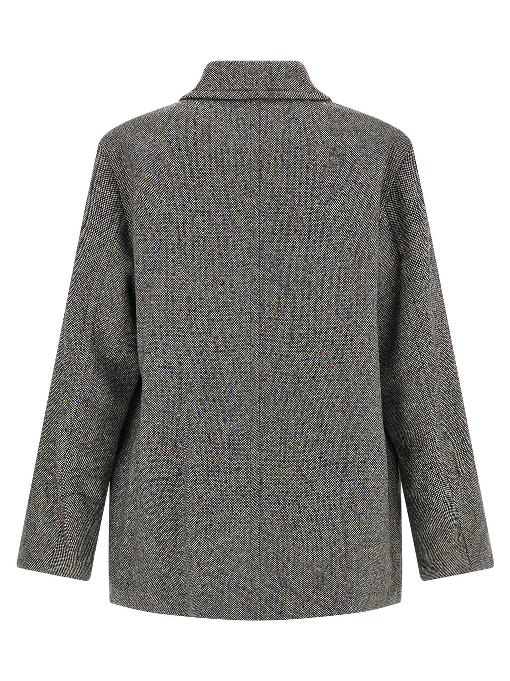 Dries Van Noten Grauer Wollmantel