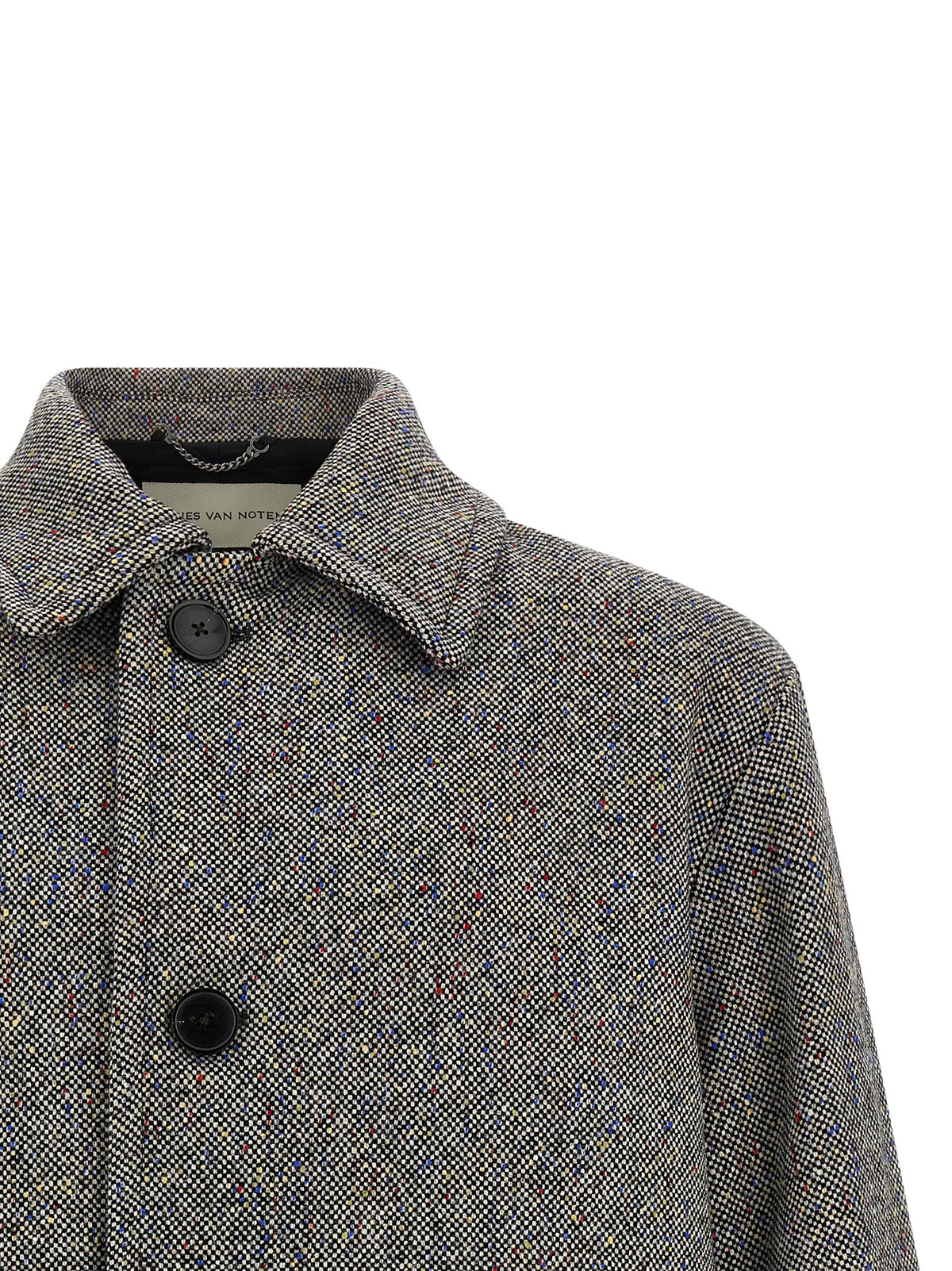 Dries Van Noten Grauer Wollmantel