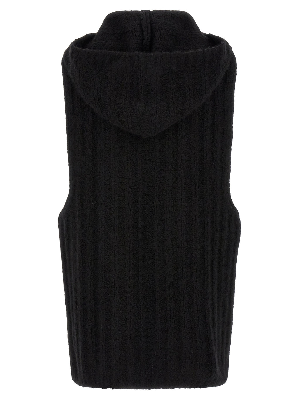 Rick Owens Black Cashmere Sleeveles Sweater