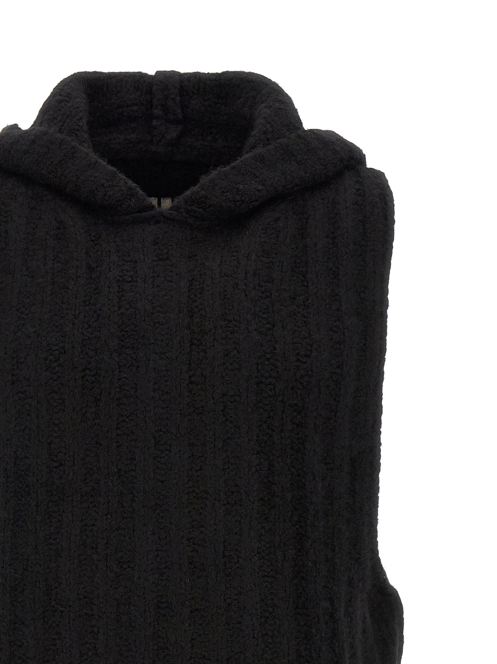Rick Owens Black Cashmere Sleeveles Sweater