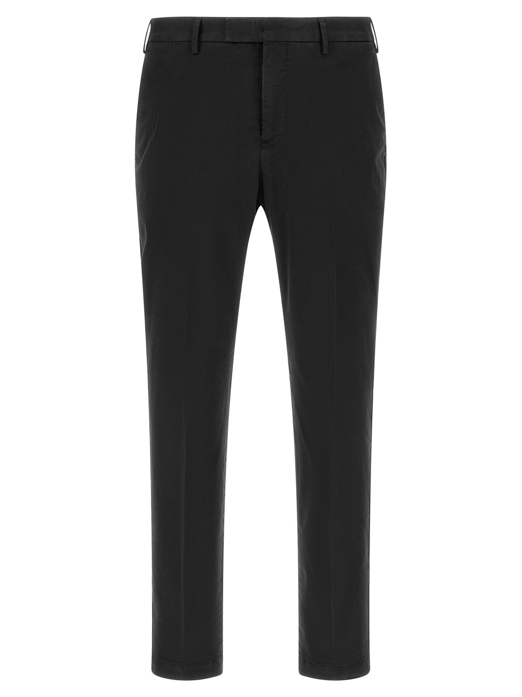 PT Torino Black Cotton Casual Pants