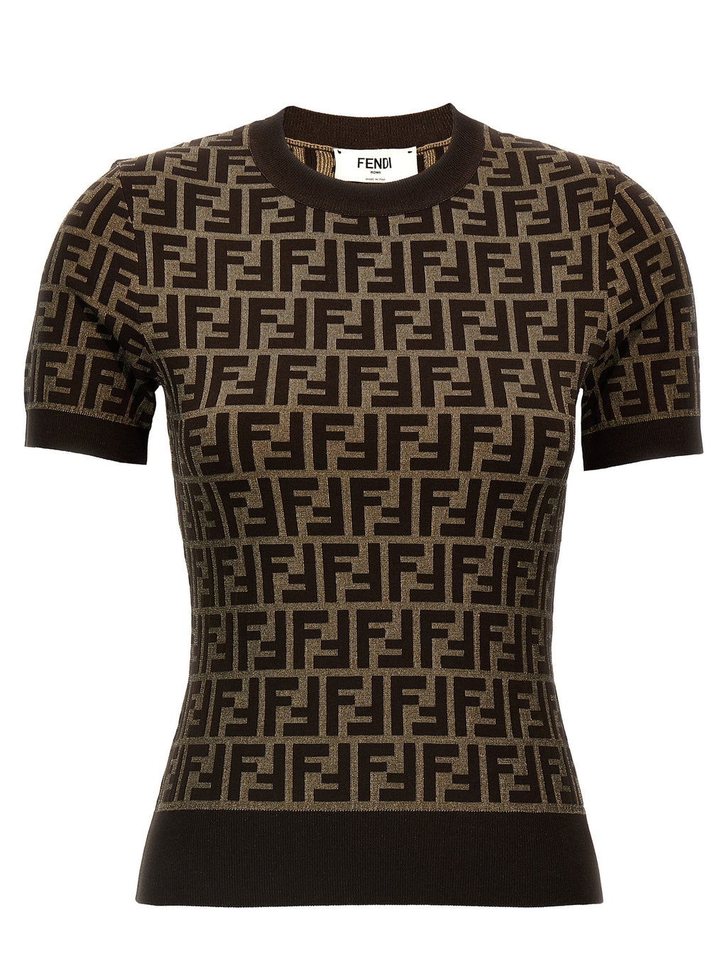 Fendi Brown Cotton Cardigan
