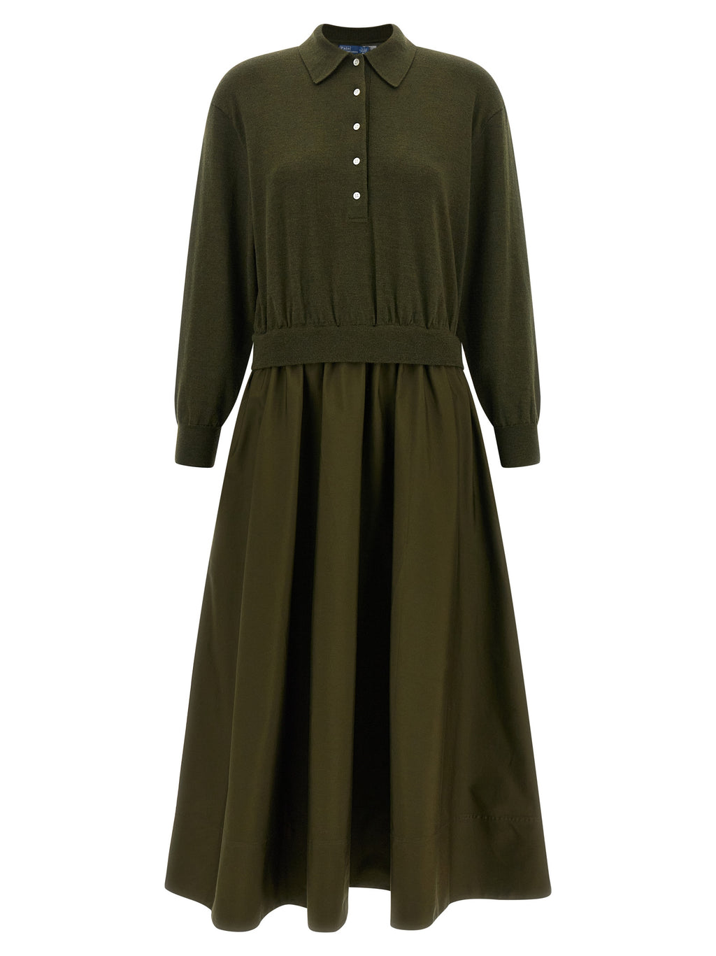 Polo Ralph Lauren Bicolor Wool Long Dress