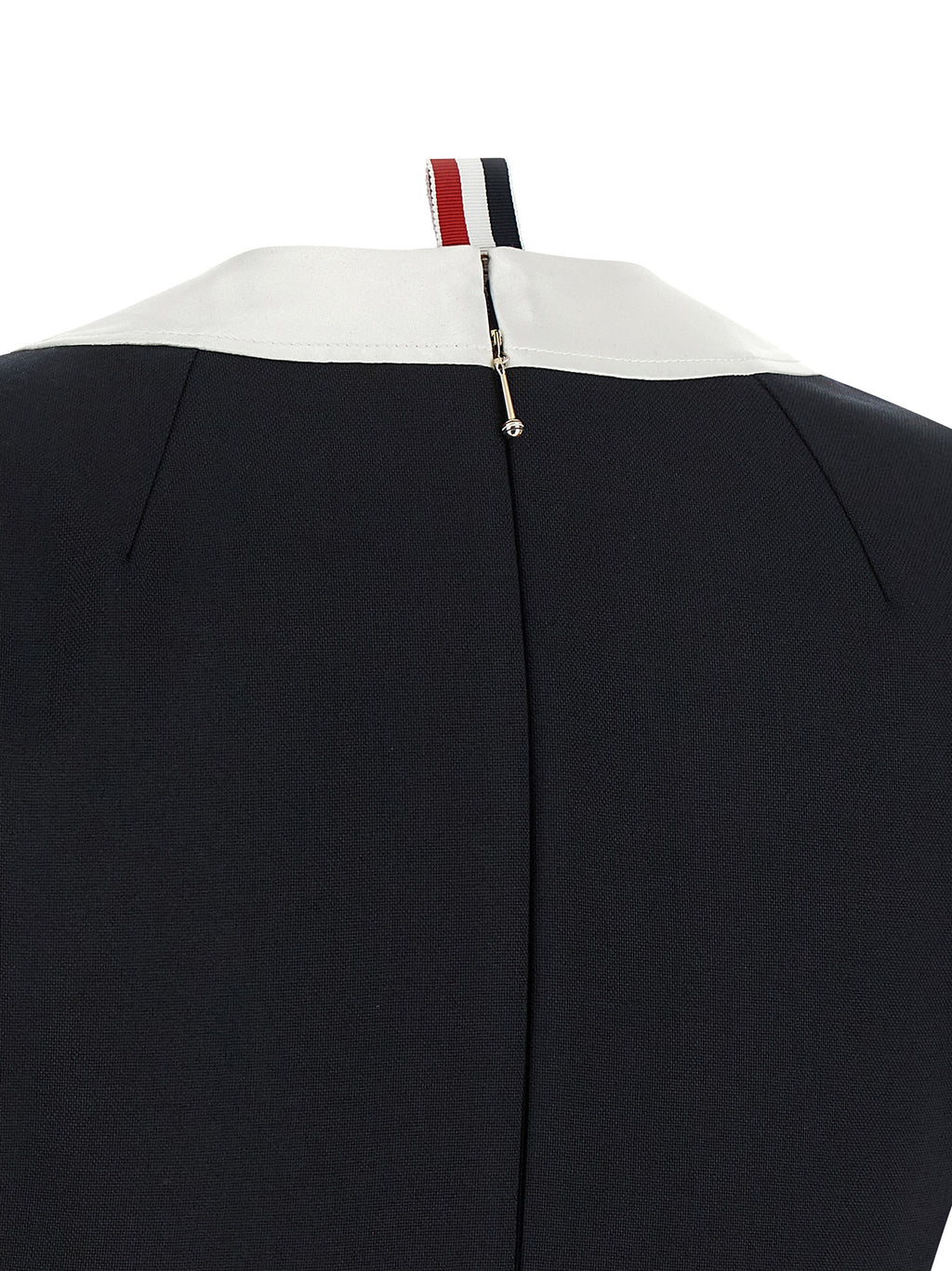 Thom Browne Blue Virgin Wool Midi Dress