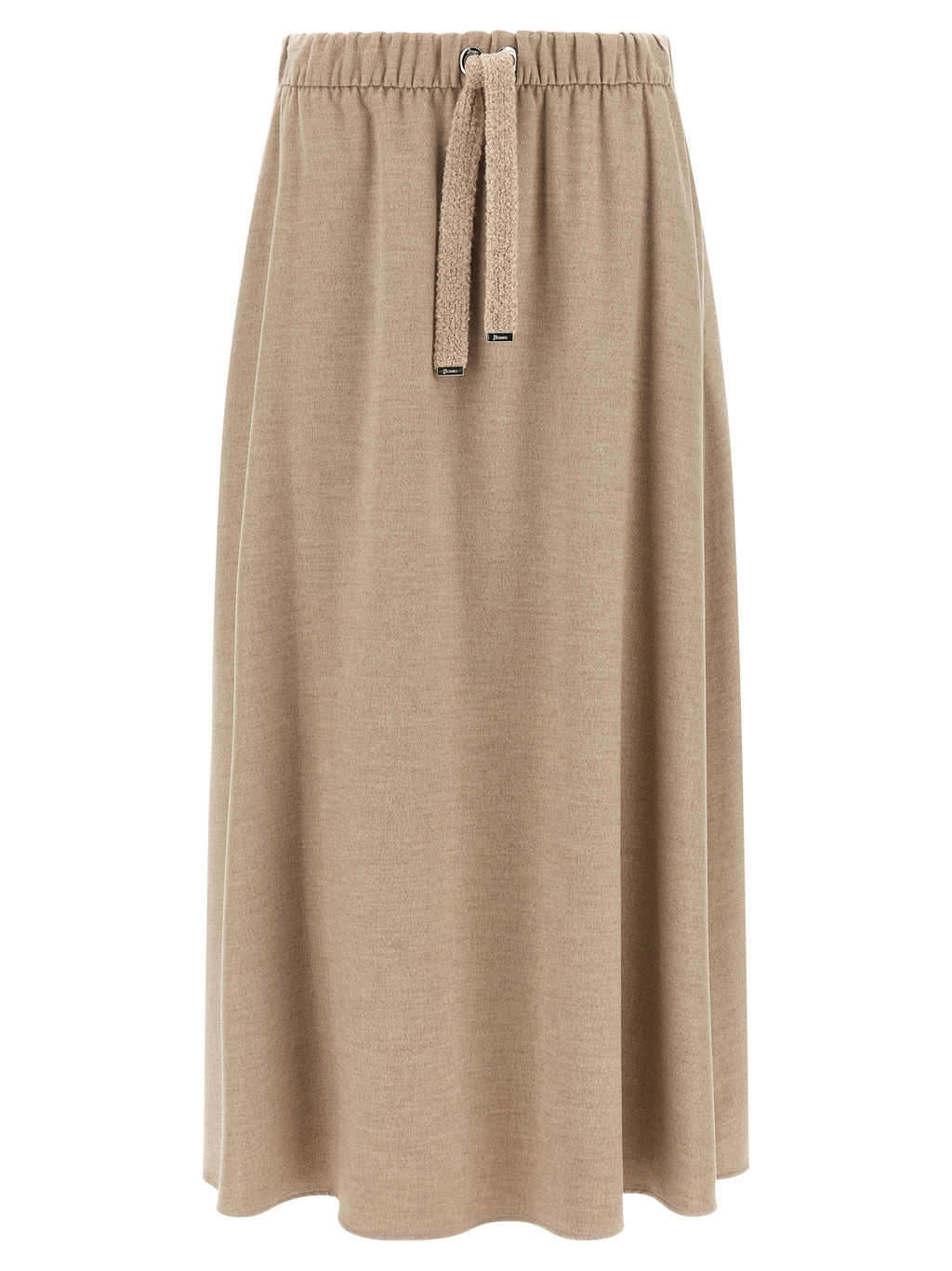 Herno Beige Polyester Midi Skirt