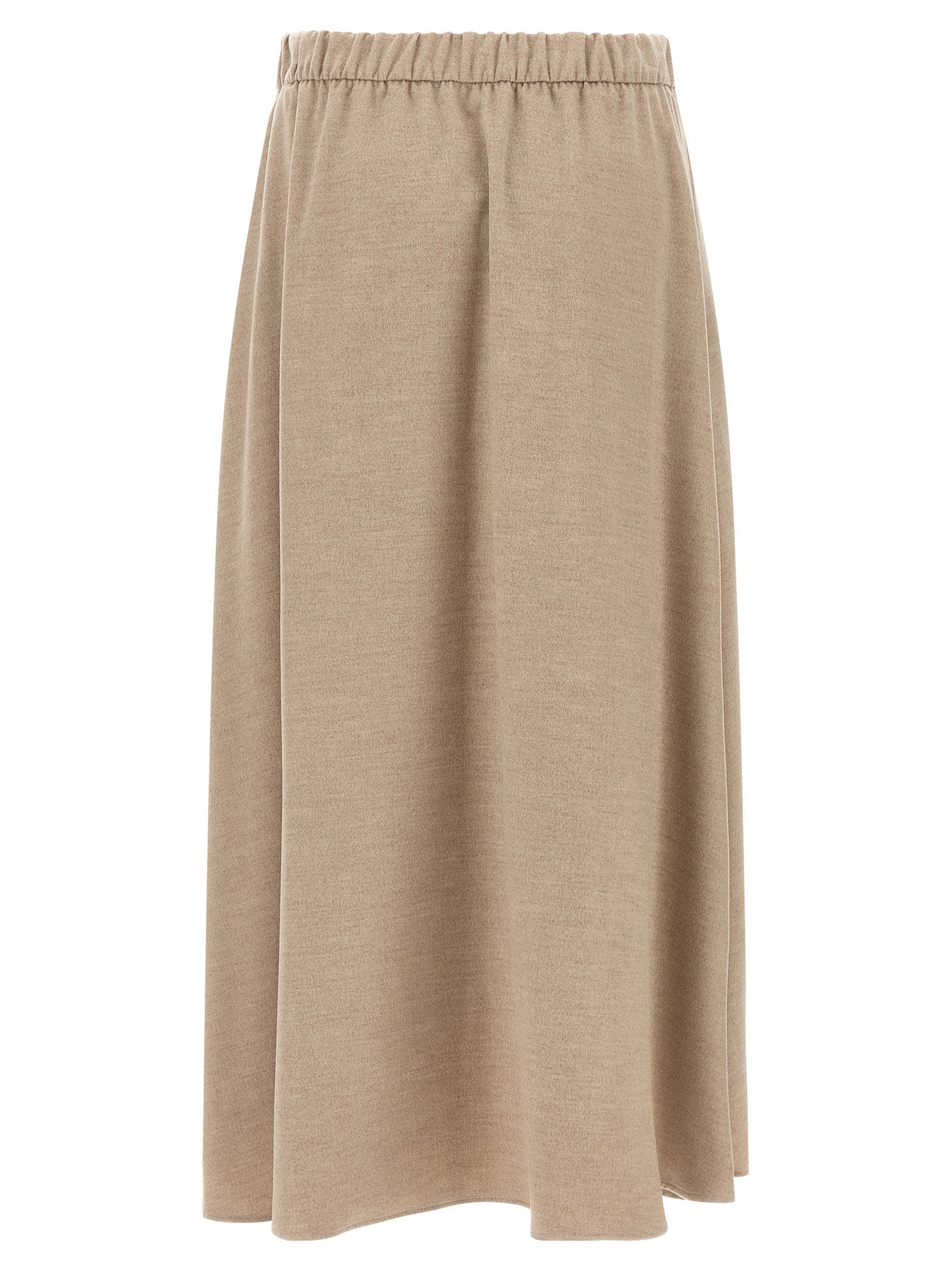 Herno Beige Polyester Midi Skirt