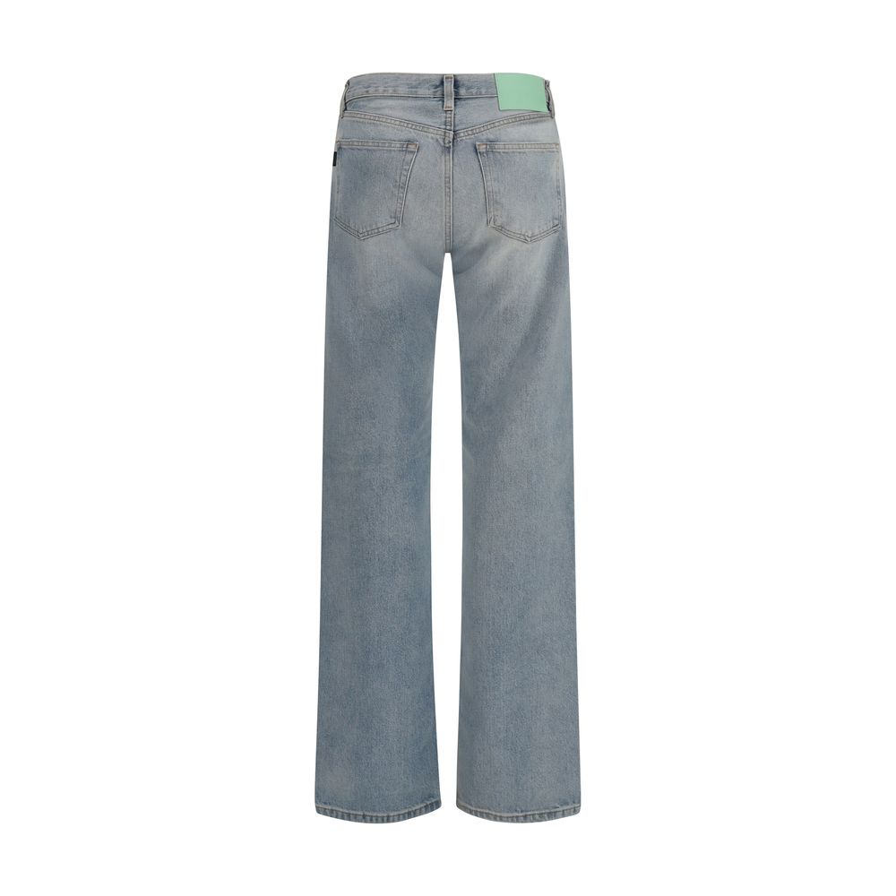 Haikure Blue Straight-Leg Jeans aus Baumwolle