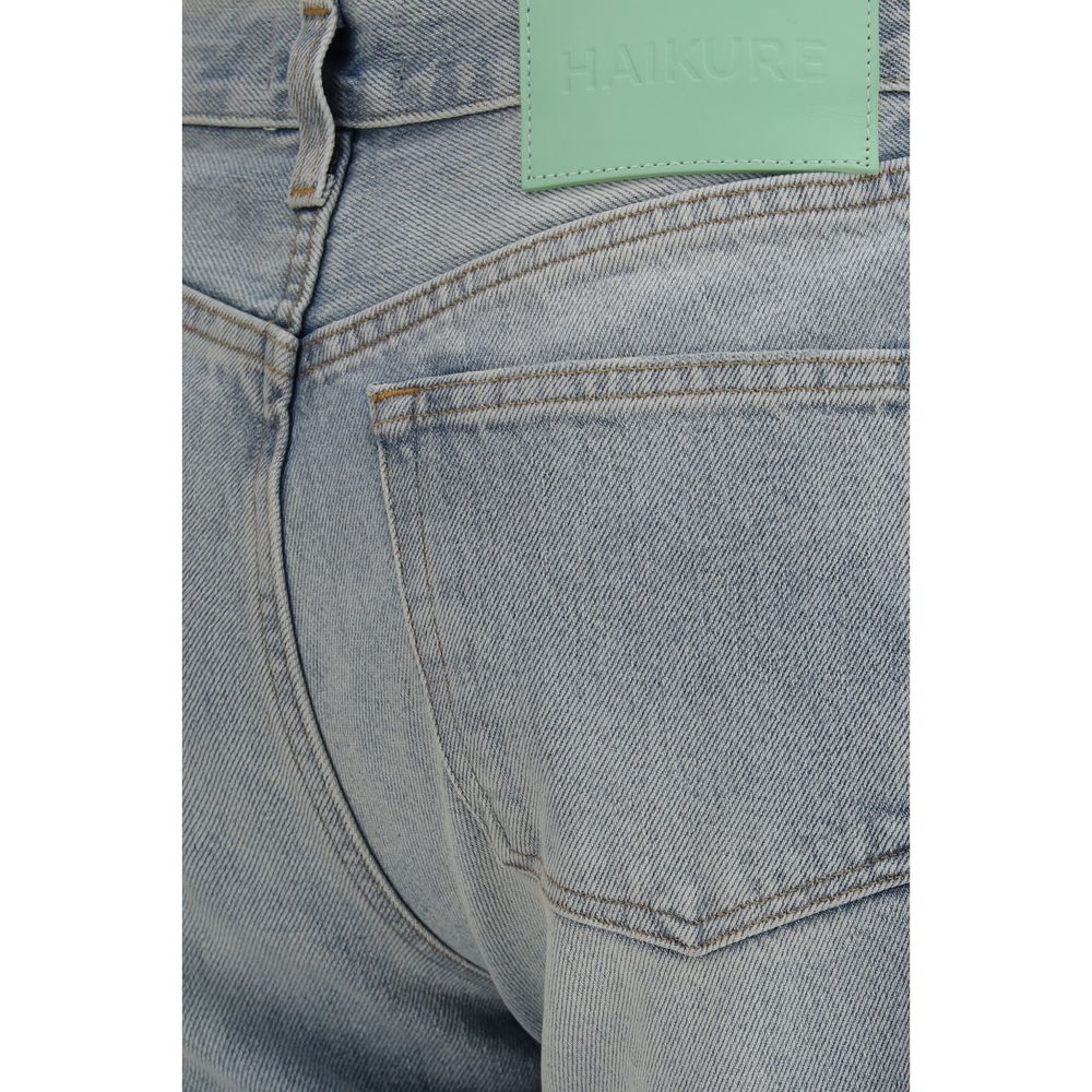 Haikure Blue Straight-Leg Jeans aus Baumwolle