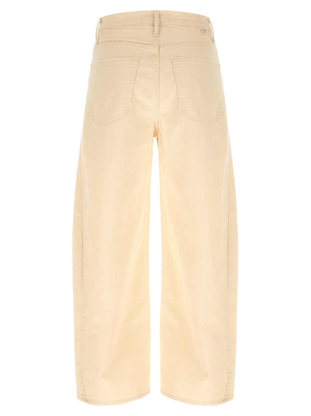 Mother Denim Beige Cotton High-Waisted Jean