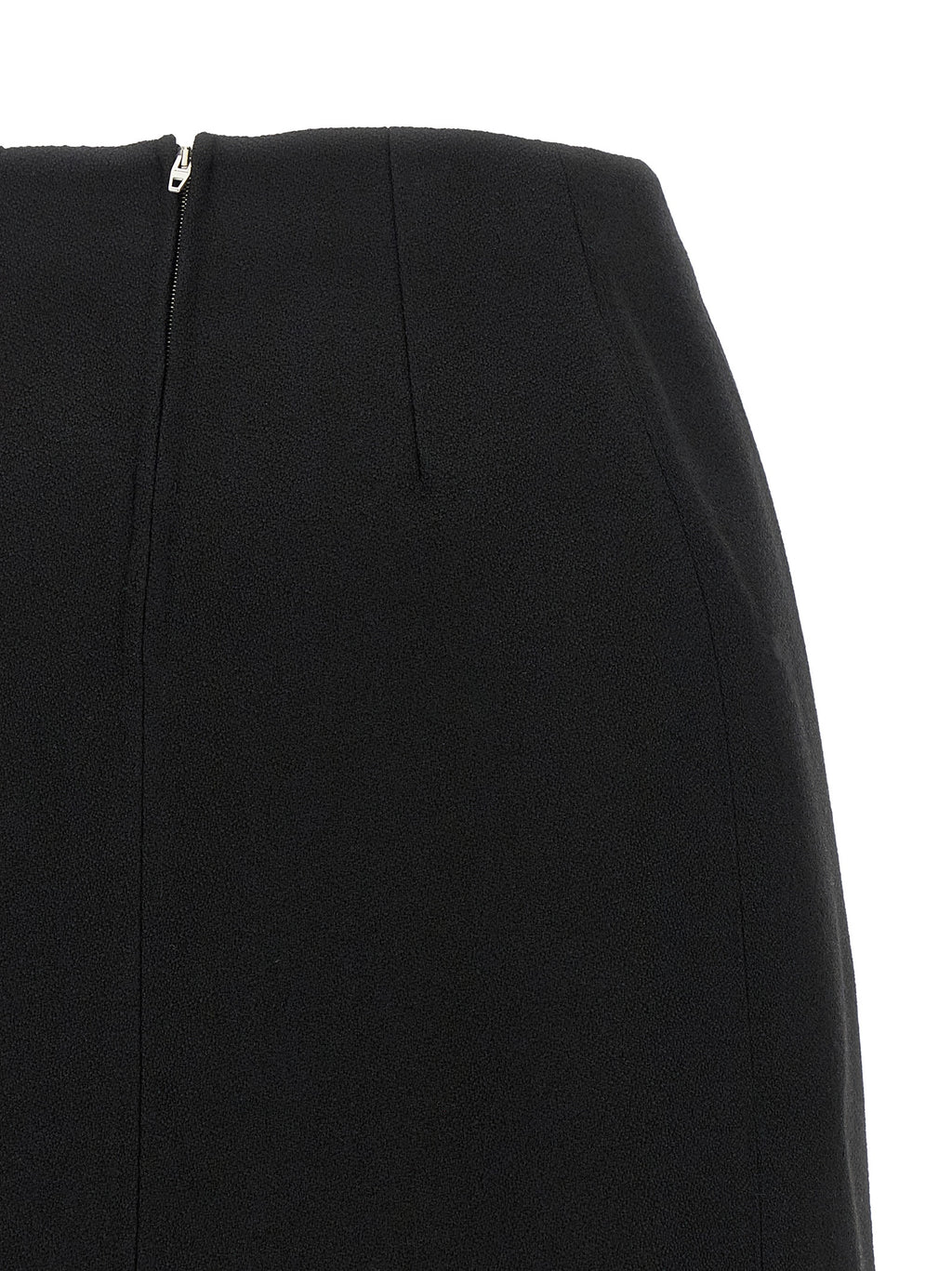 Jil Sander Black Virgin Wool Midi Skirt