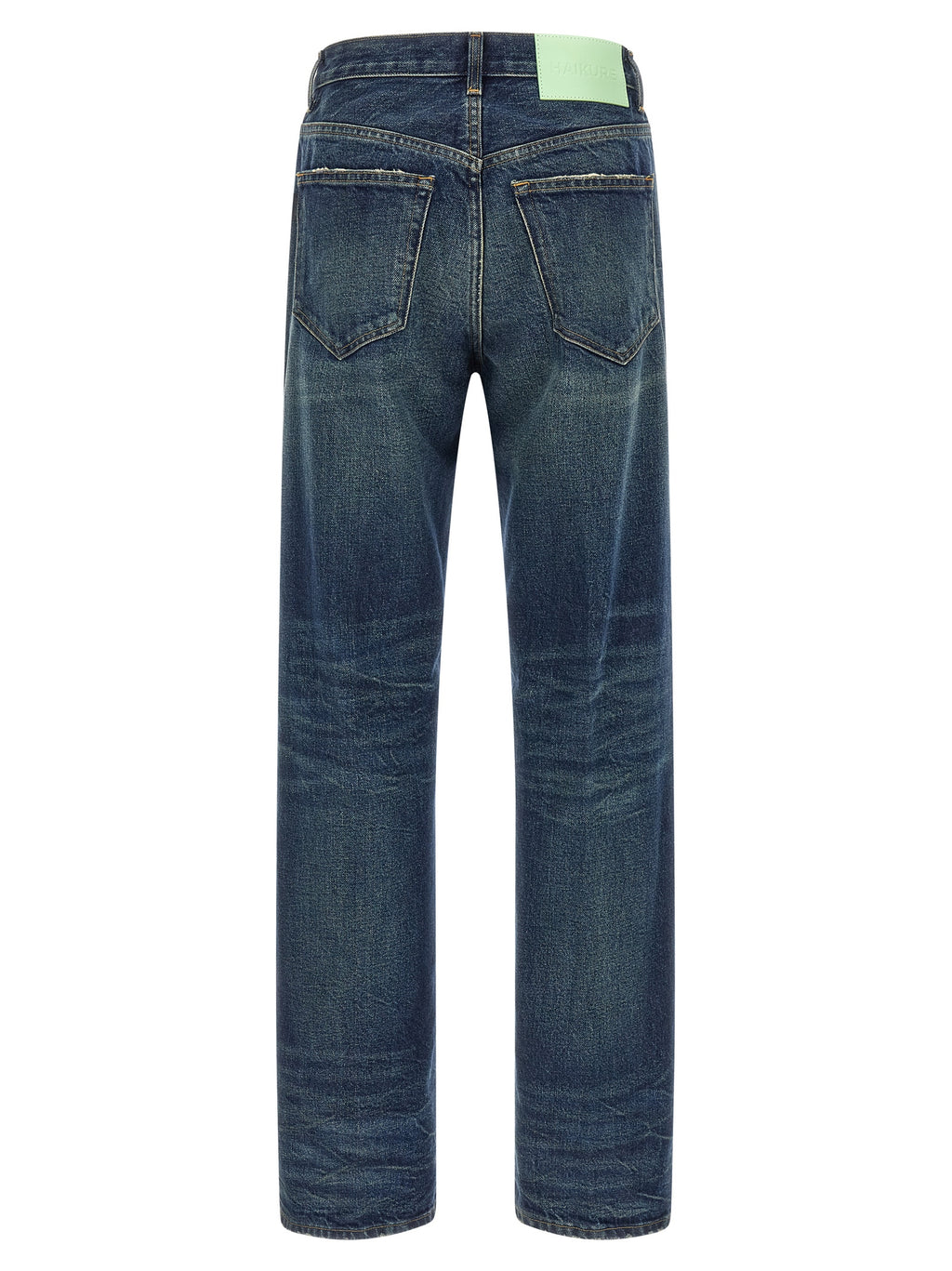 Haikure Blue Cotton Relaxed Fit Jeans