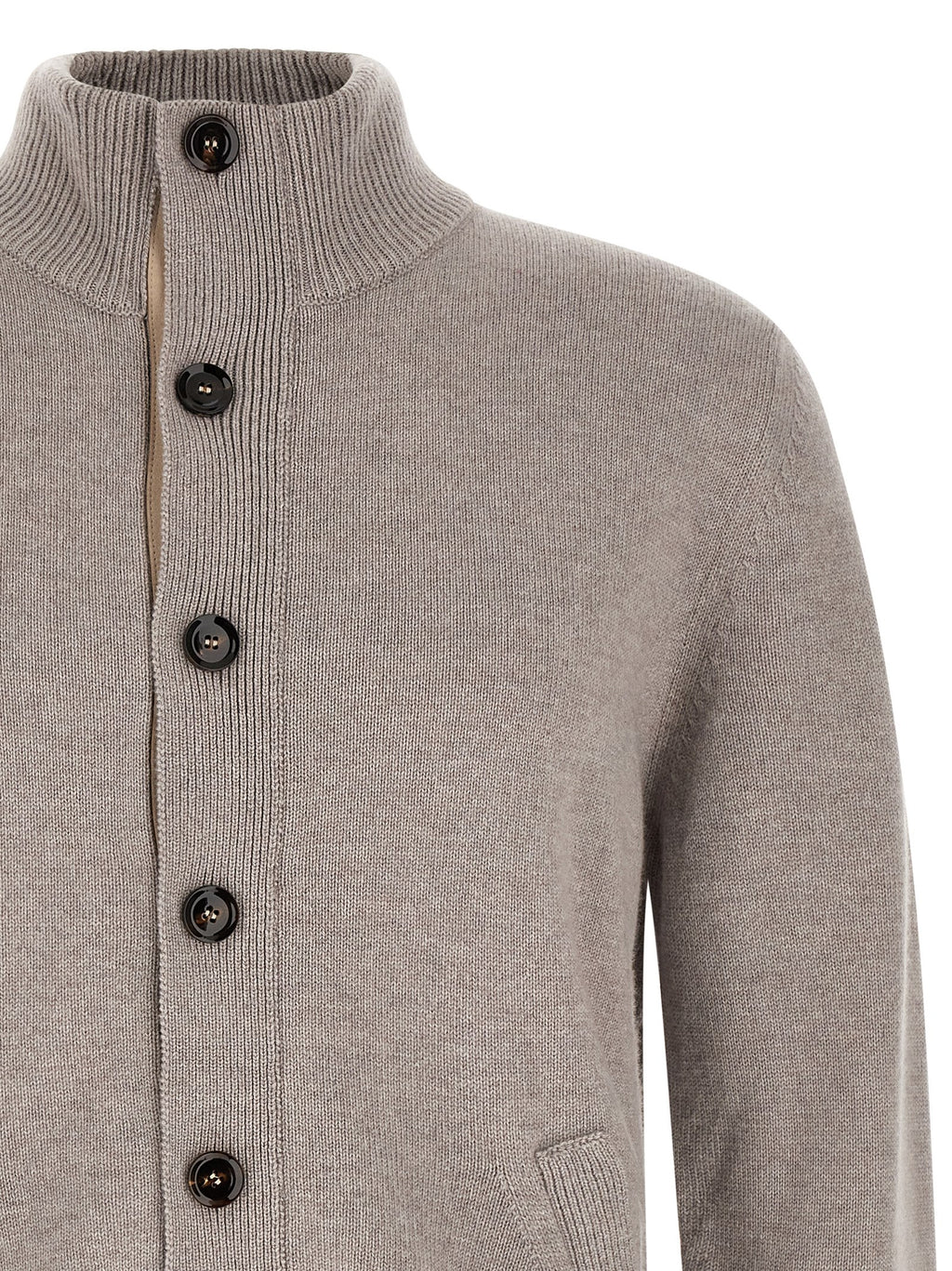 Brioni Beige Cashmere Cardigan