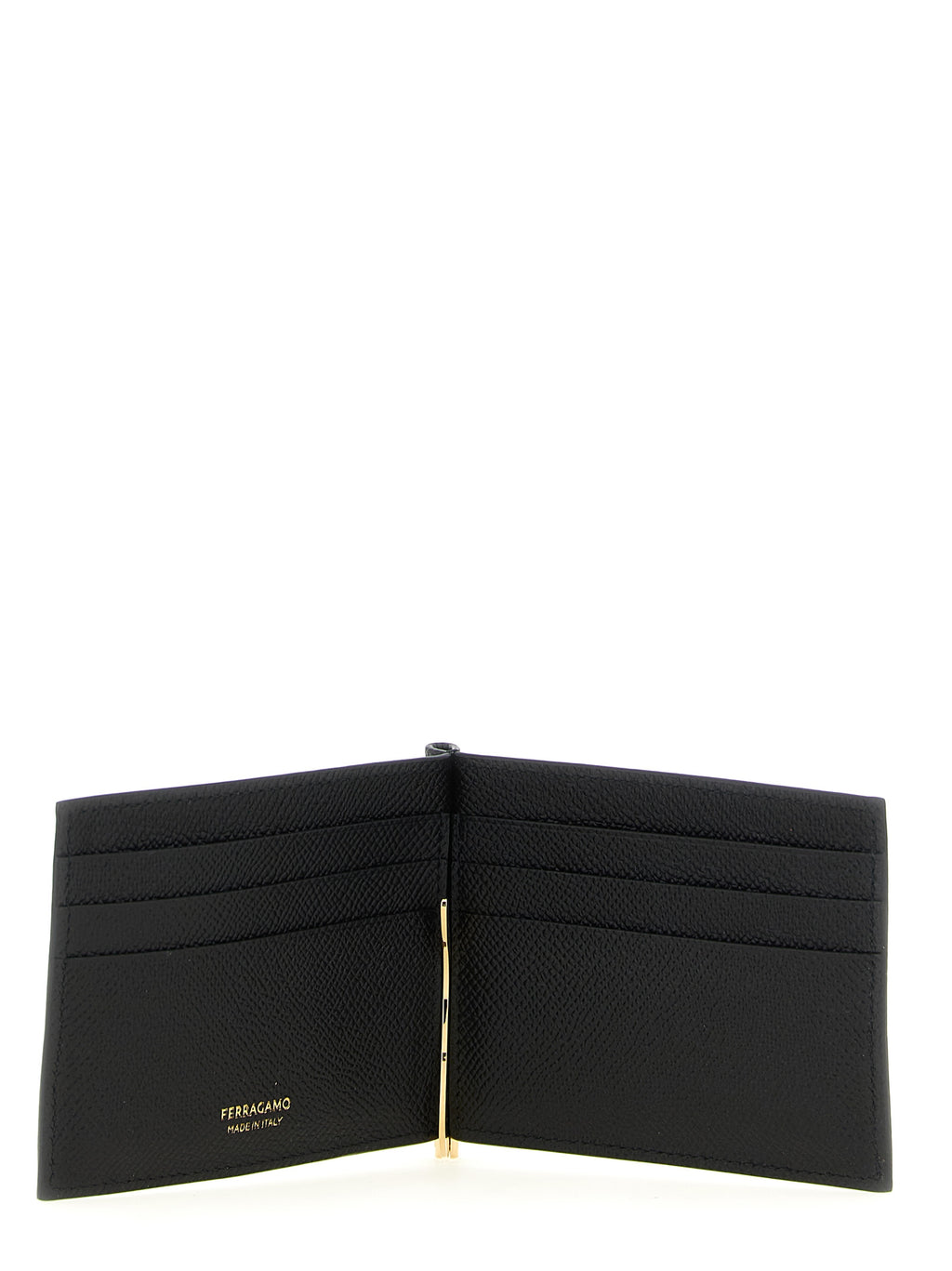 Ferragamo Black Calfskin Money Clip