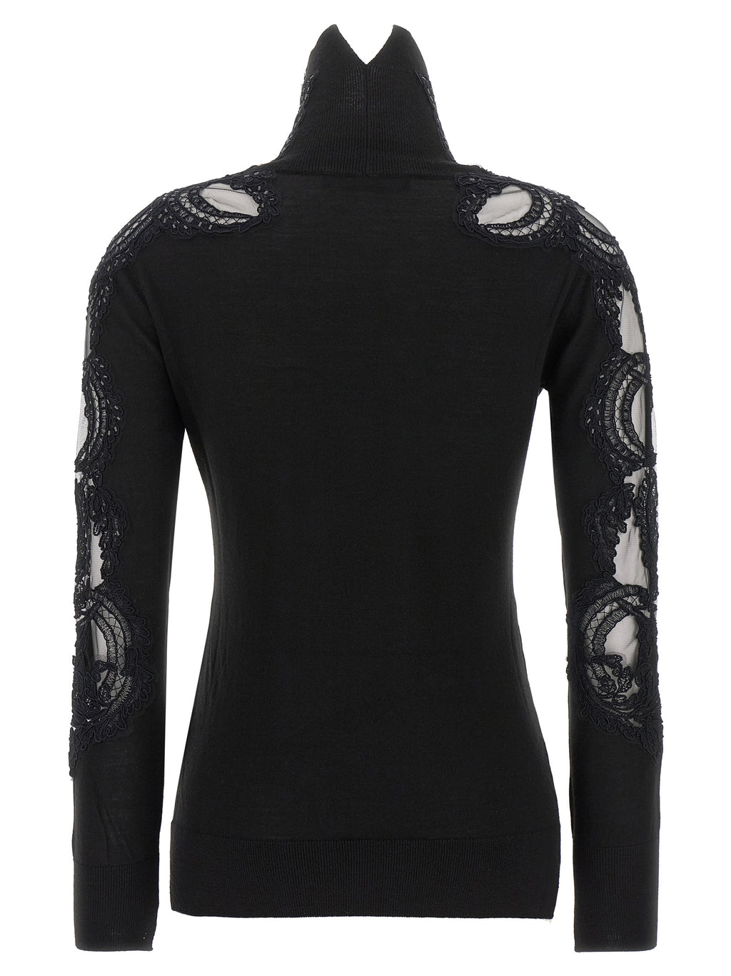 Ermanno Scervino Black Virgin Wool Cardigan