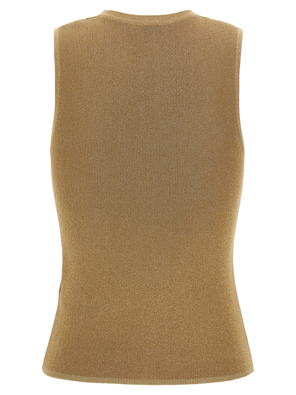Max Mara Gold Polyamide Sleeveles T-Shirt