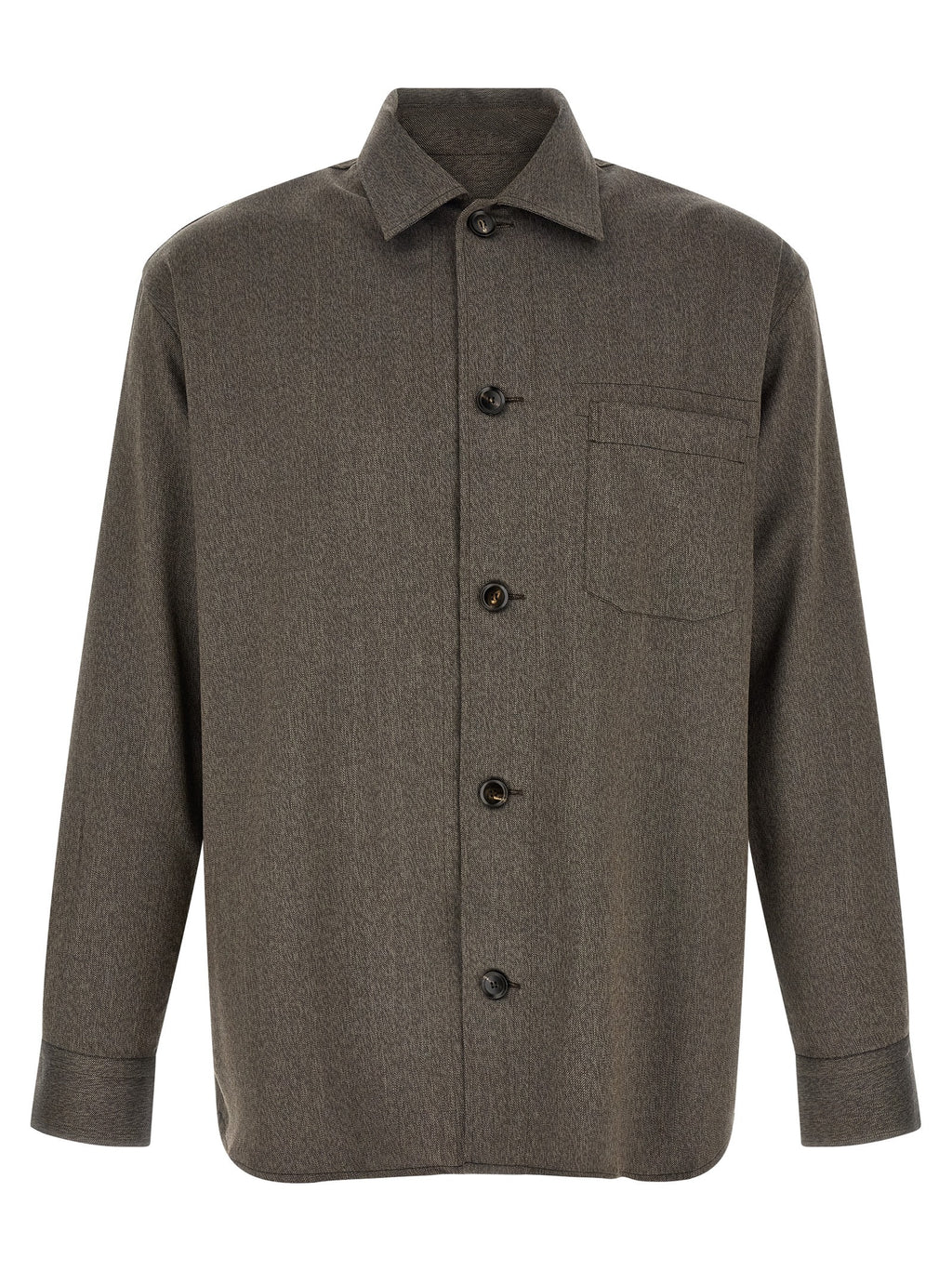 Brioni Brown Wool Blouse