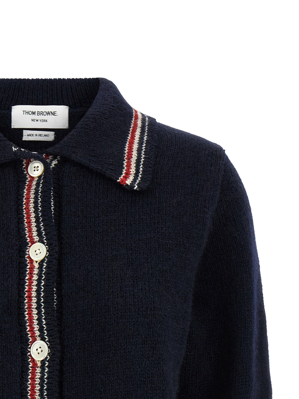 Thom Browne Blue Wool Cardigan