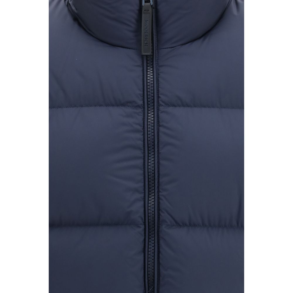 Woolrich Blue Goose Down Full-Length Jacket