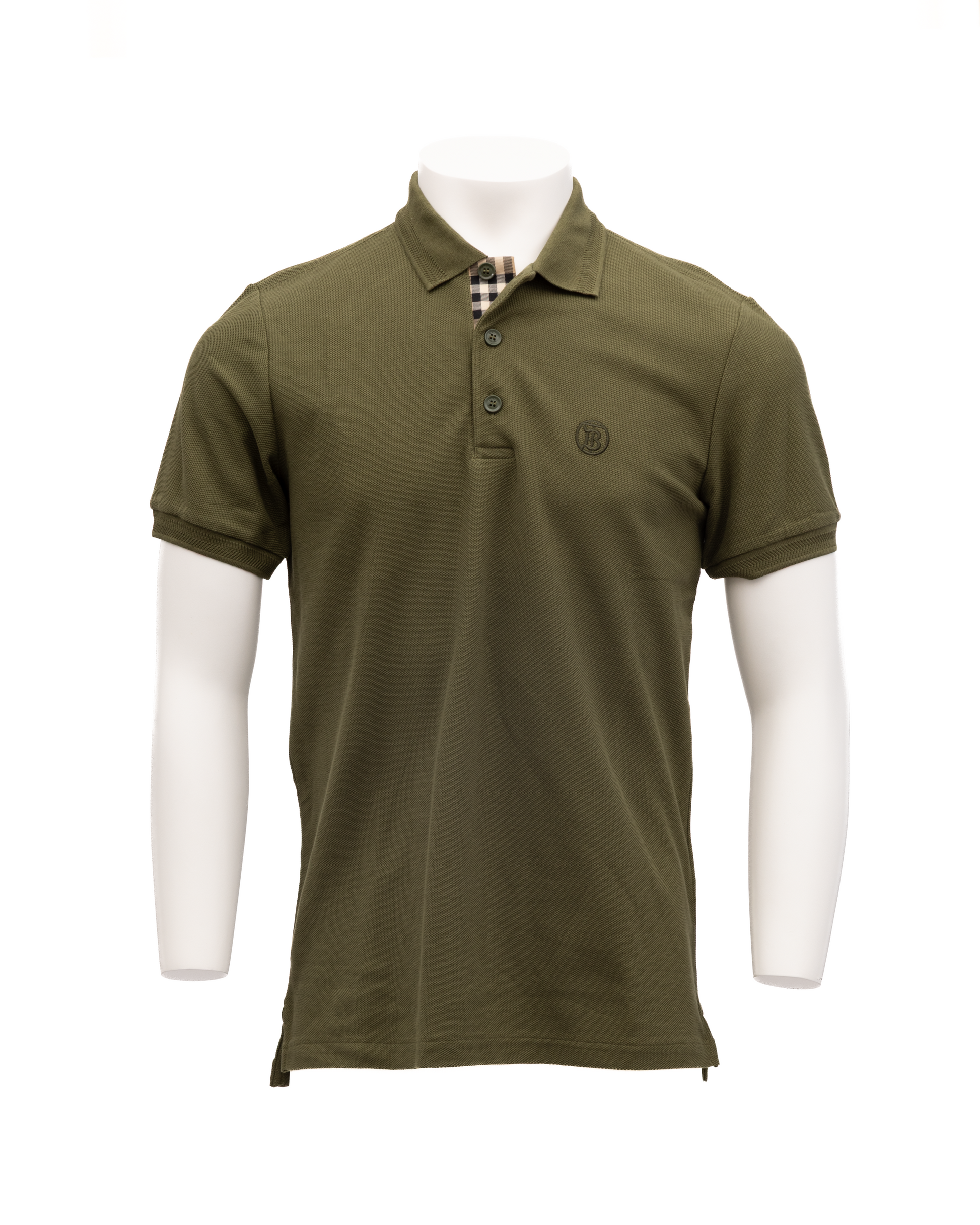 Burberry Olive Cotton Polo Shirt