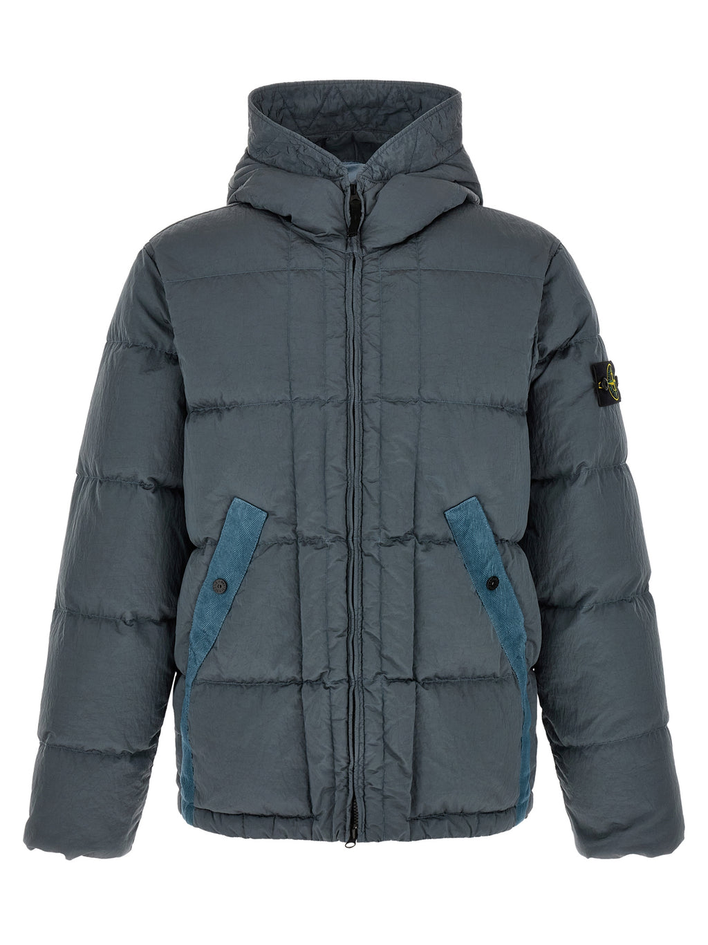 Stone Island Gray Polyamide Full-Length Jacket
