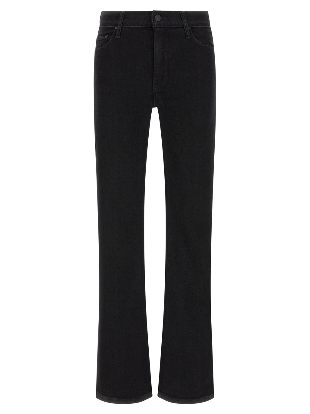 Mother Denim Black Cotton Flared Jeans