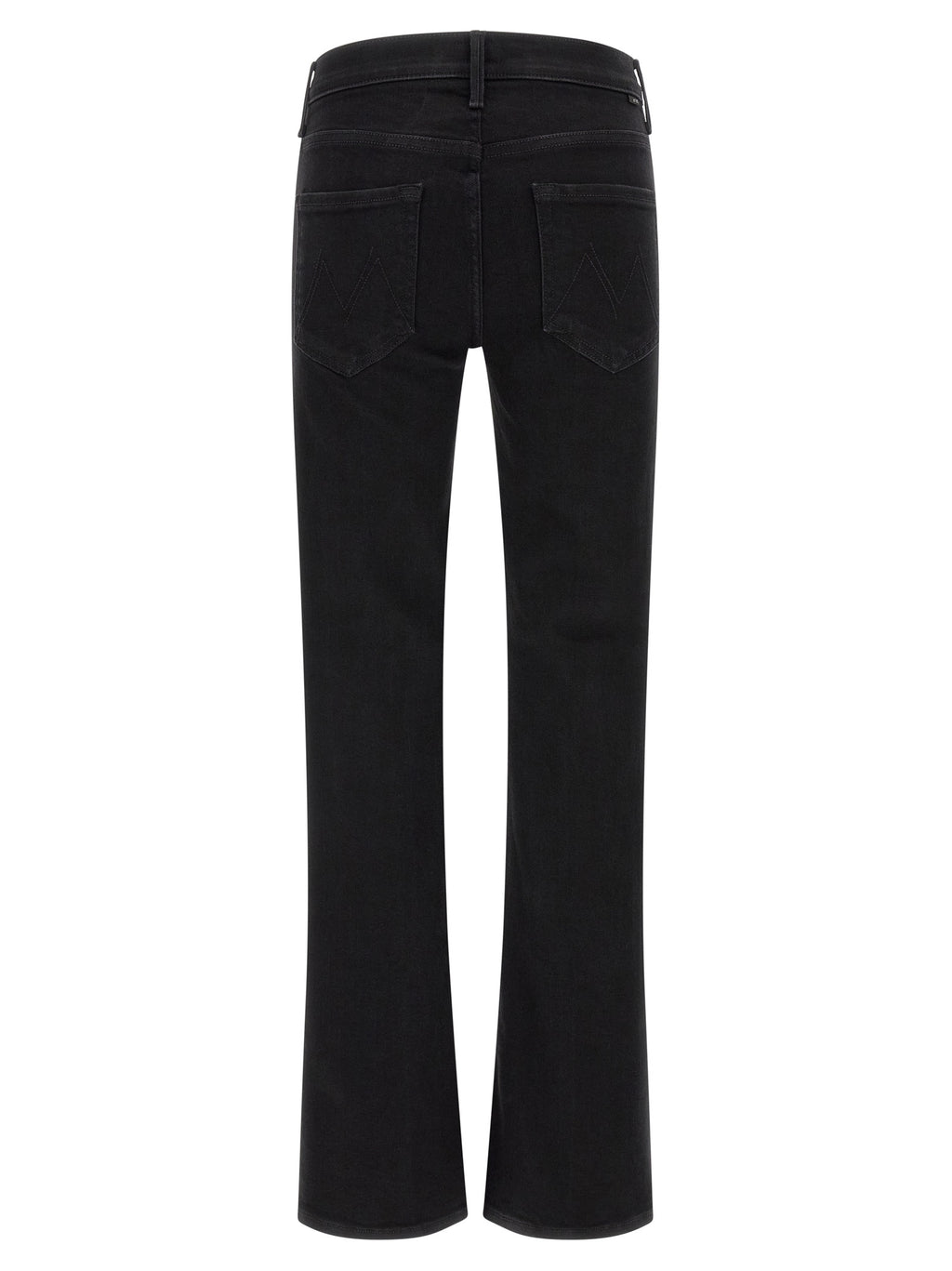 Mother Denim Black Cotton Flared Jeans
