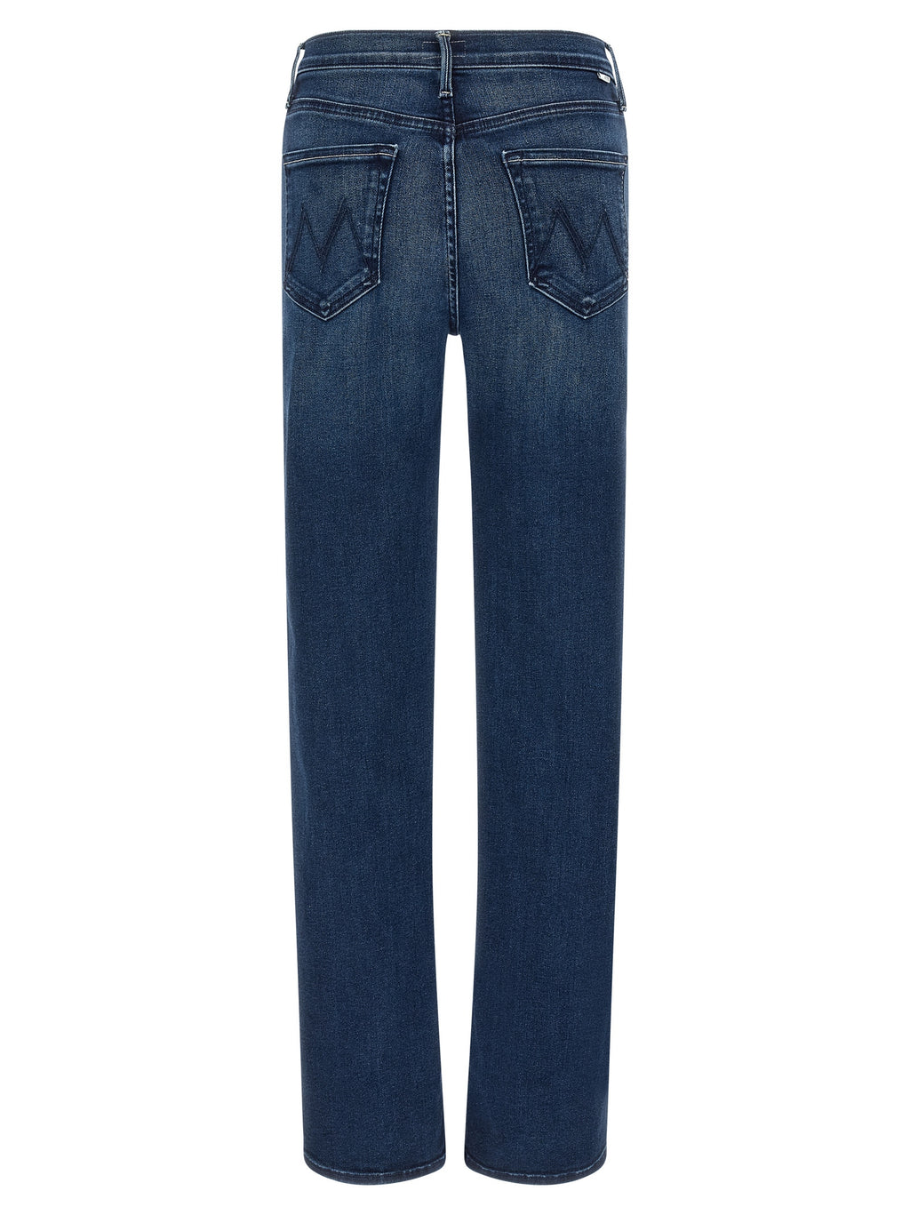 Mother Denim Blue Cotton Straight-Leg Jeans