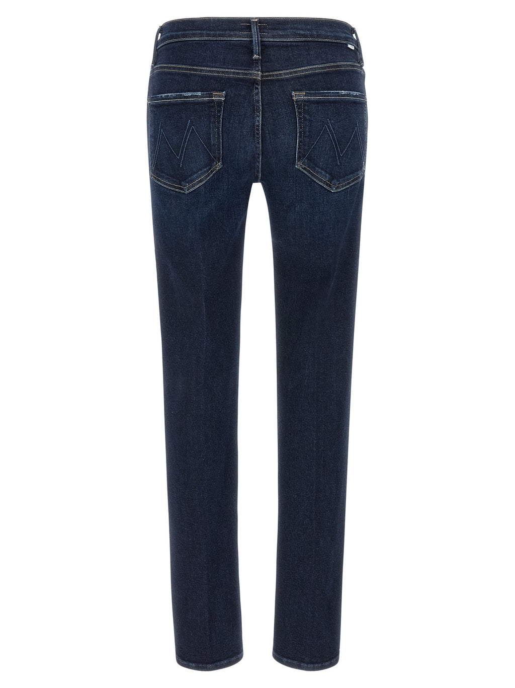 Mother Denim Blue Cotton Straight-Leg Jeans