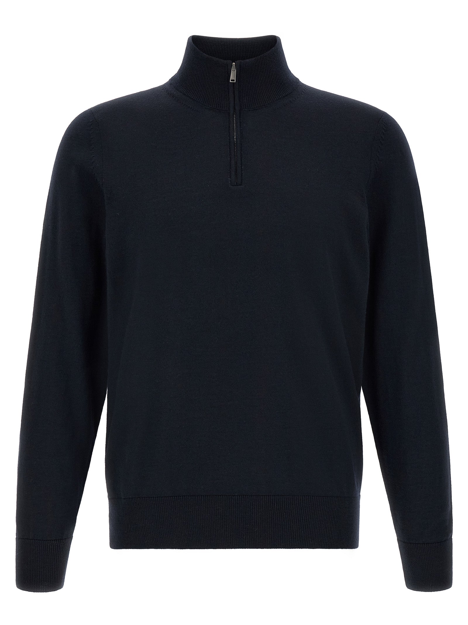 Hugo Boss Blue Virgin Wool Cardigan