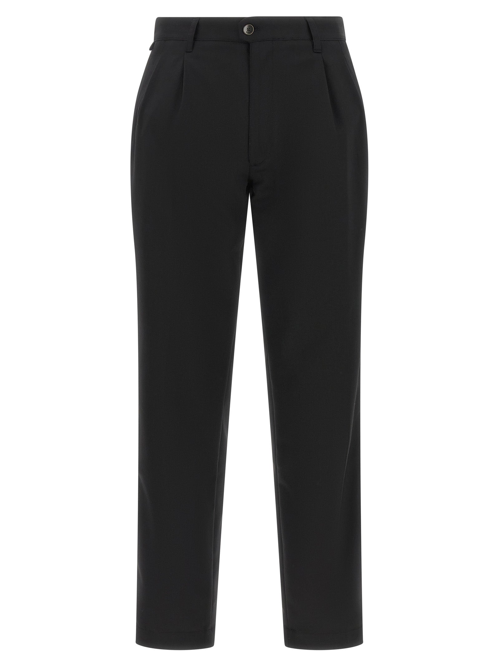 Incotex Black Polyester Dress Pants