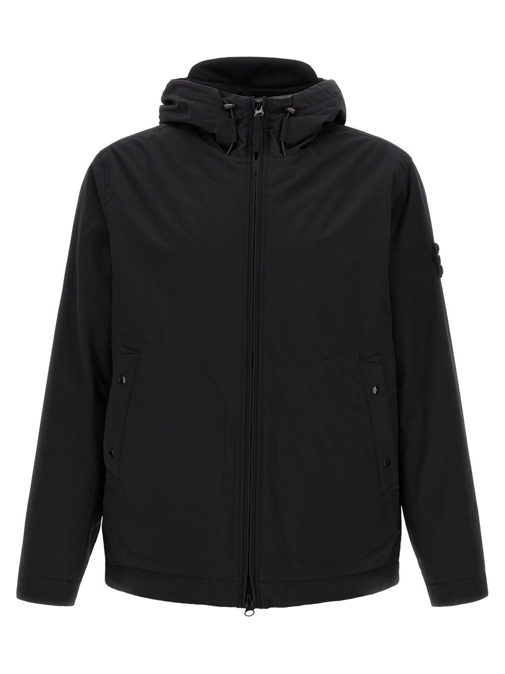 Stone Island Black Polyester Shell Jacket