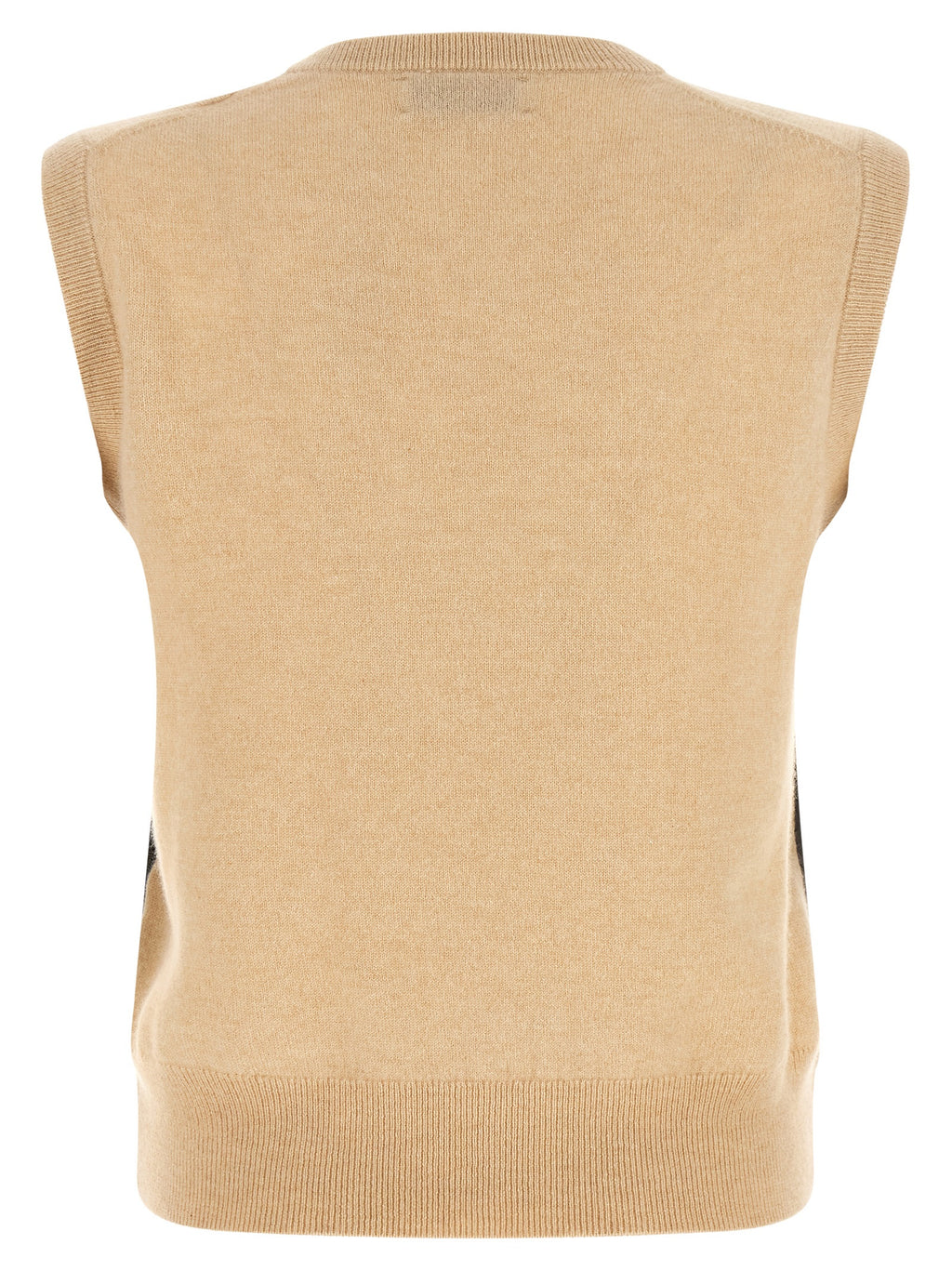 Ballantyne Beige Cashmere Sleeveless Jacket