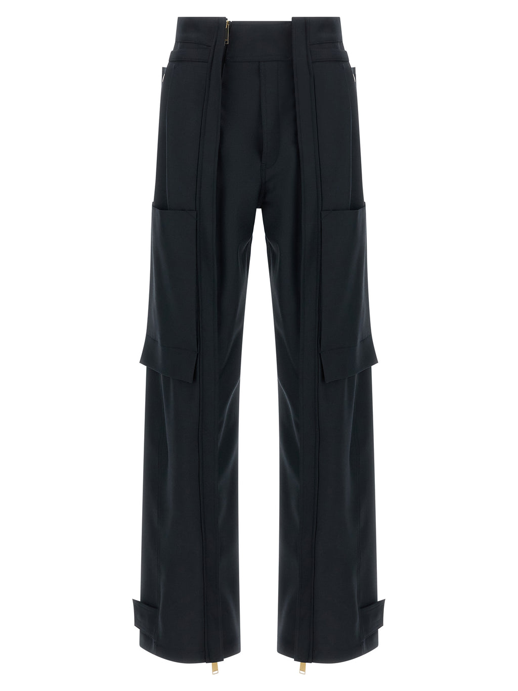 Darkpark Blue Polyester Cargo Pants