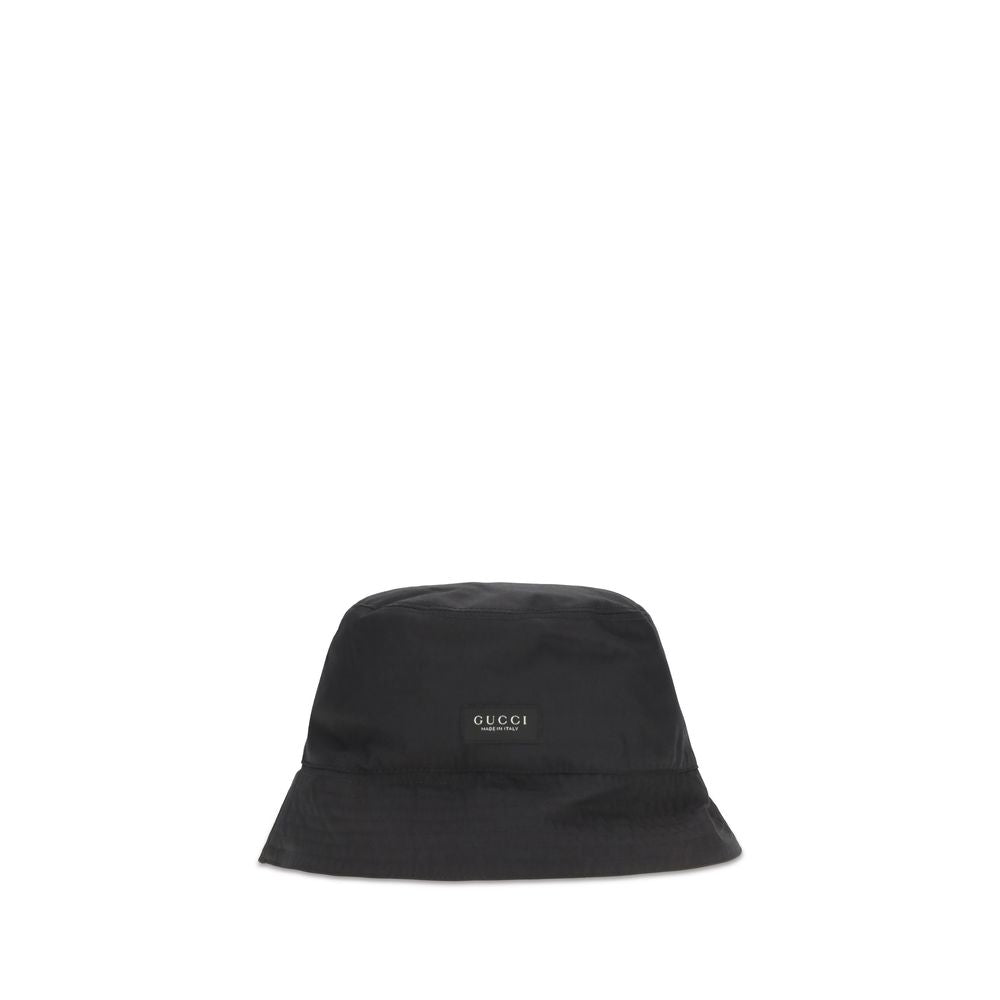 Gucci Black Cotton Bucket Hat
