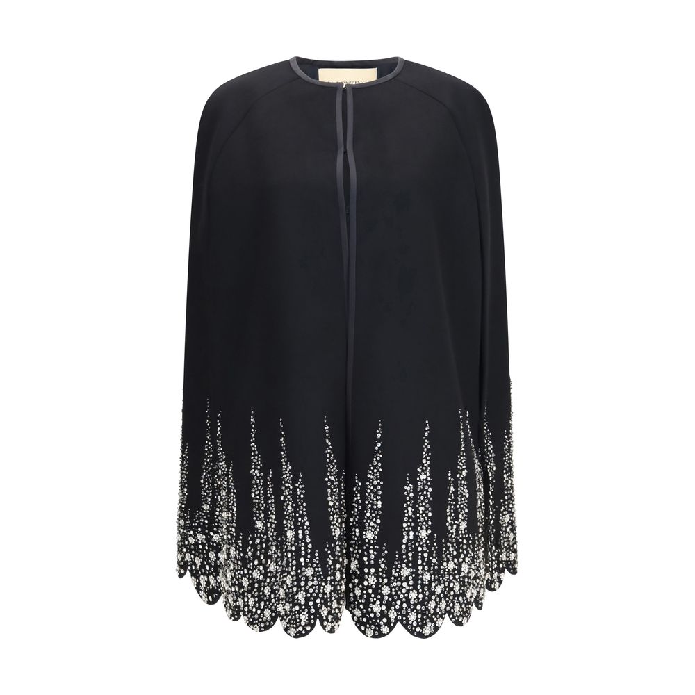 Valentino Garavani Black Wool Oves Aries Coat