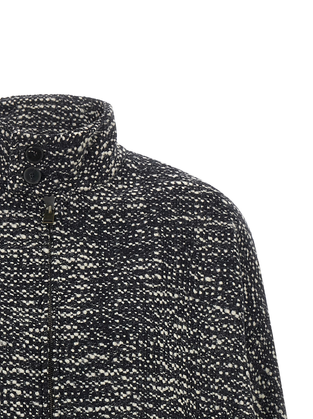Darkpark White Virgin Wool Bomber