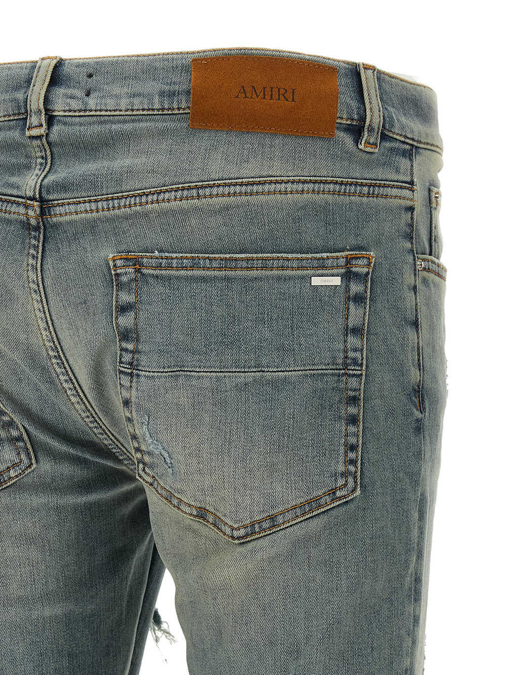 Amiri Blue Cotton Skinny Jeans