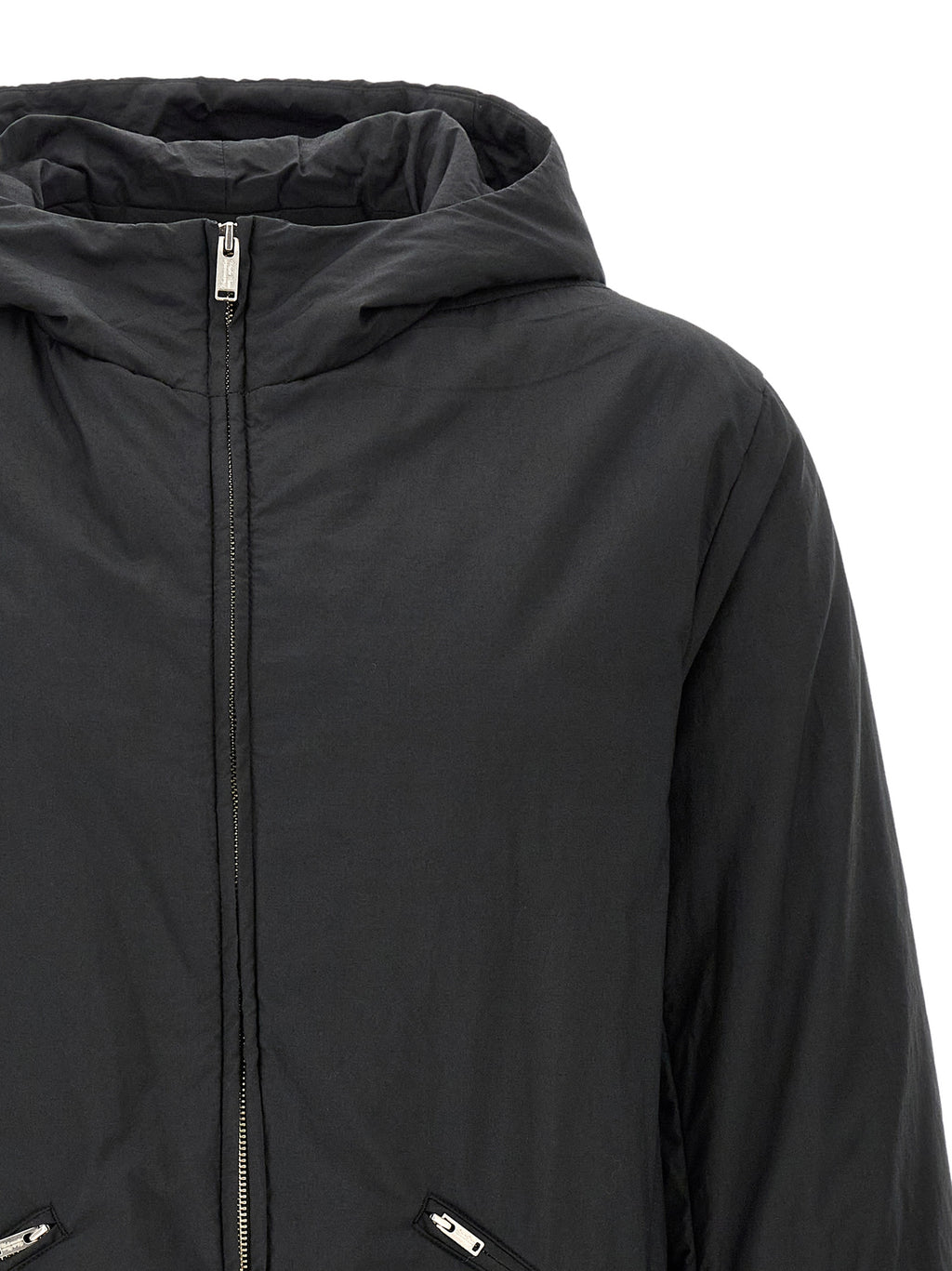 Undercover Black Cotton Full-Length Jacket