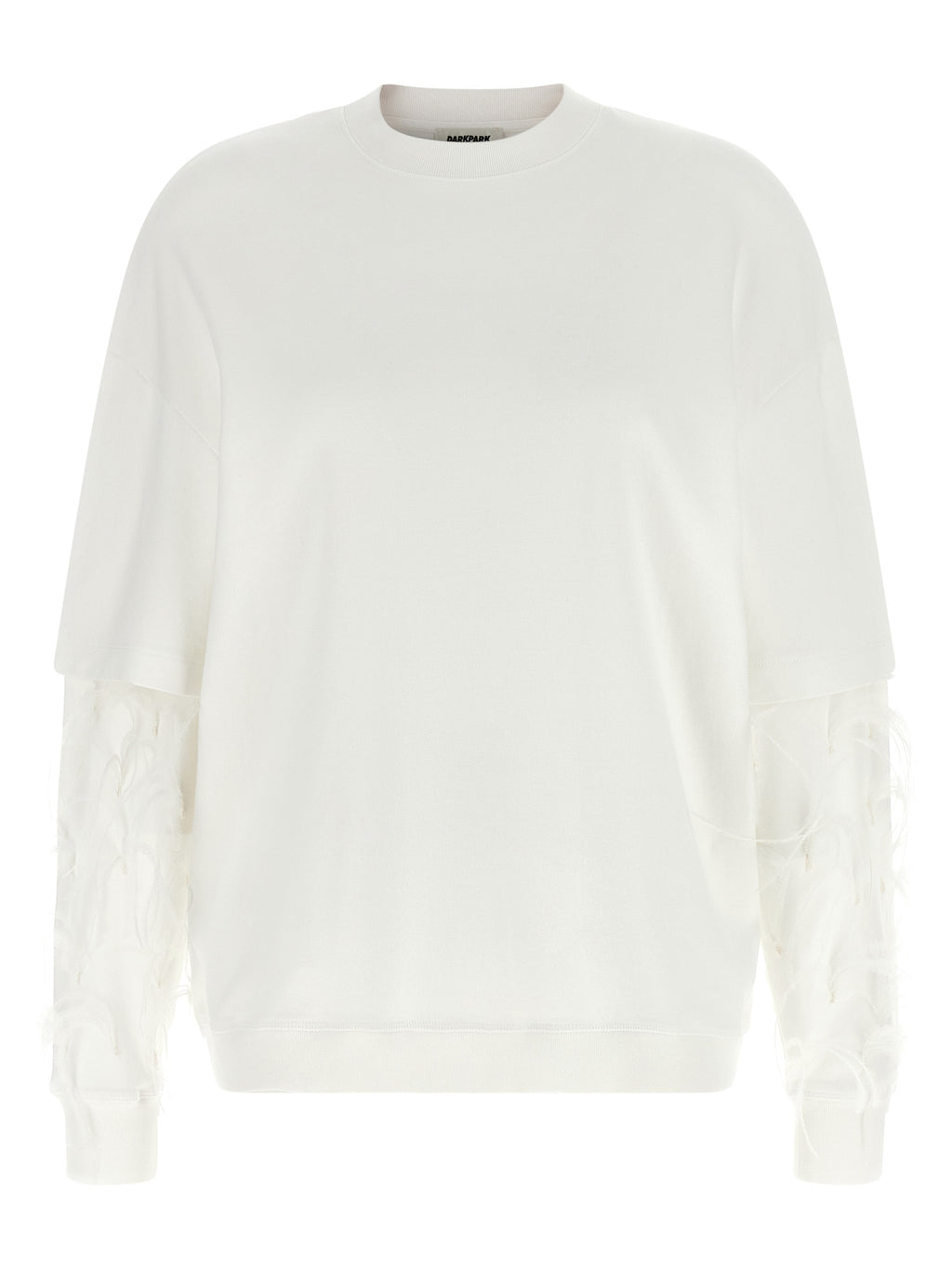 Darkpark White Cotton Sweatshirt